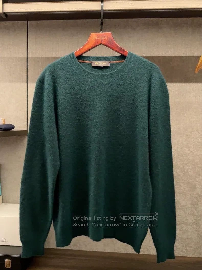 Loro Piana LORO PIANA 60% cashmere 40% mulberry silk blended round ne Size US M / EU 48-50 / 2 - 1 Thumbnail