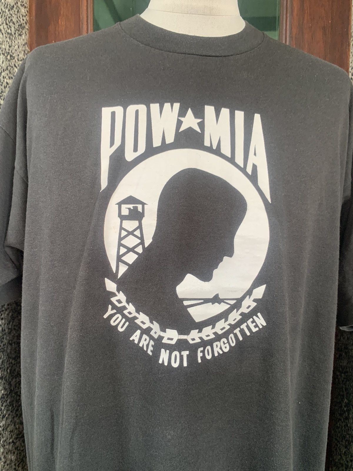 Vintage Vintage 90s Pow Mia You Are Not Forgotten T shirt Size US XL / EU 56 / 4 - 2 Thumbnail