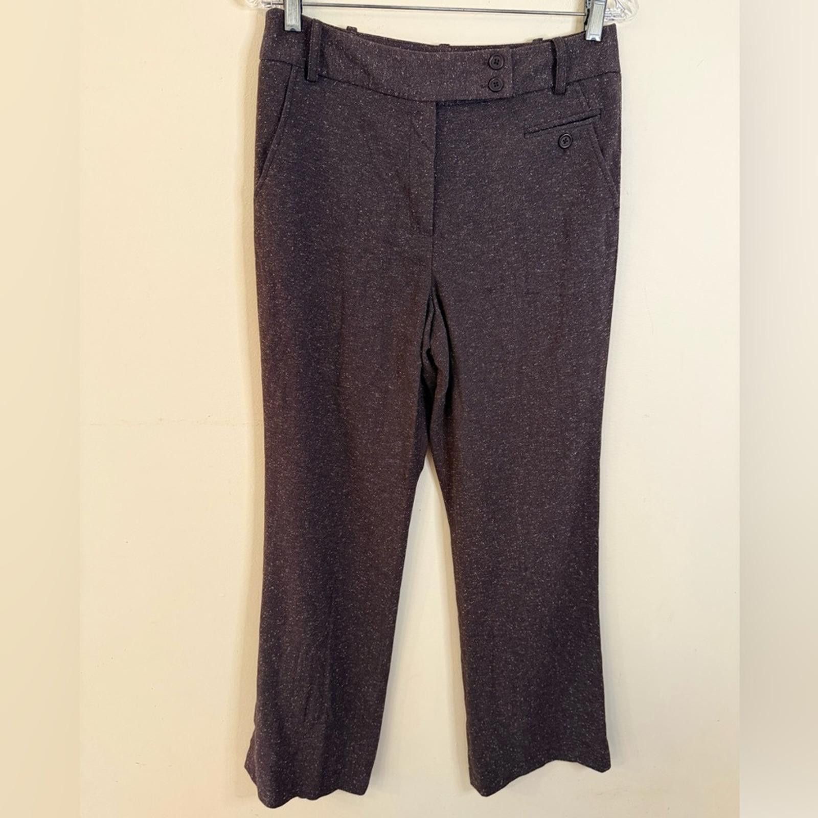 Other Larry Levine Stretch dressy brown trousers straight leg 8 Size 30" / US 8 / IT 44 - 1 Thumbnail