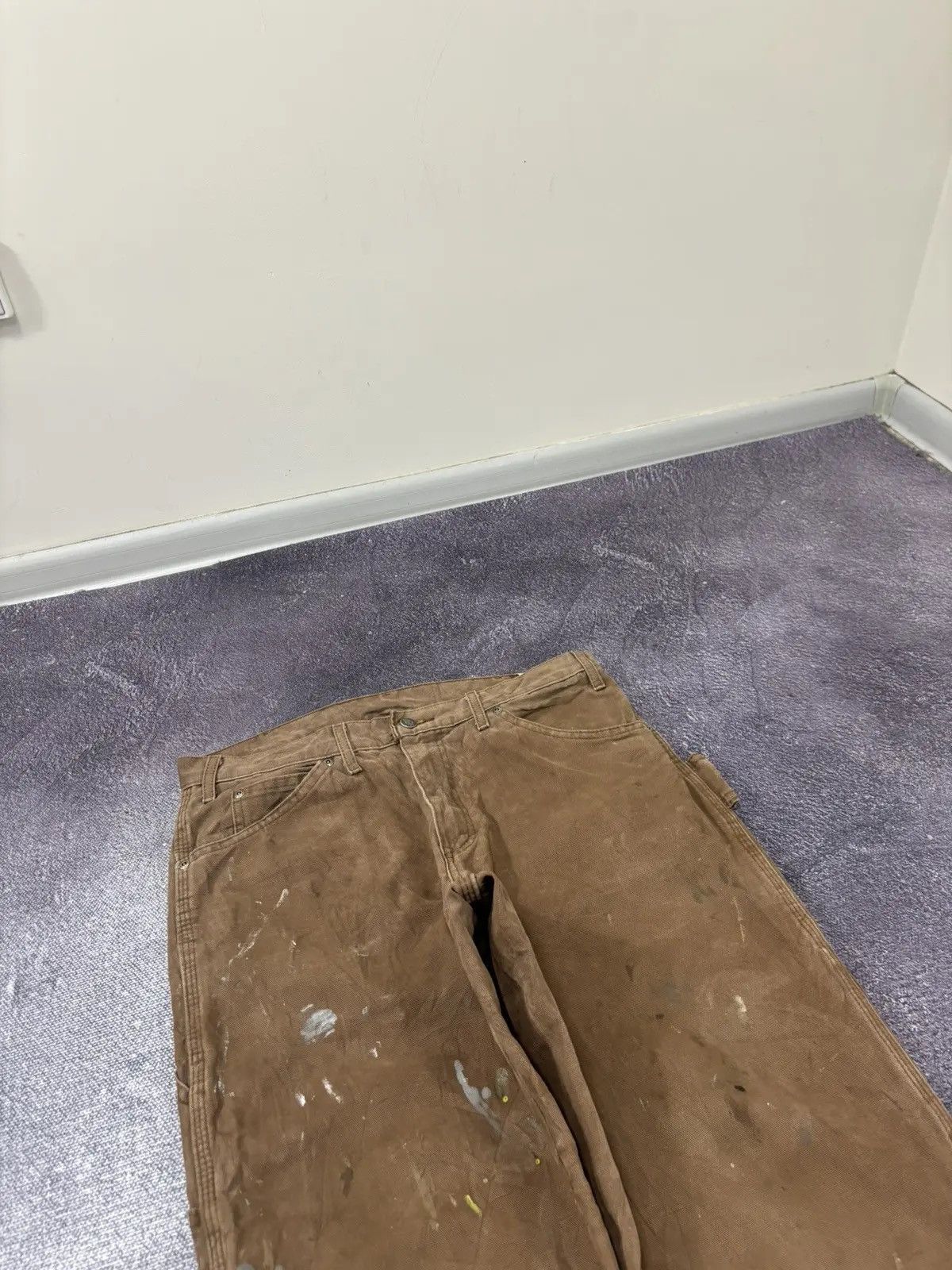 Dickies × Vintage Vintage Dickies Work Brown Y2K Hype Skate Baggy Pants Size US 32 / EU 48 - 8 Thumbnail