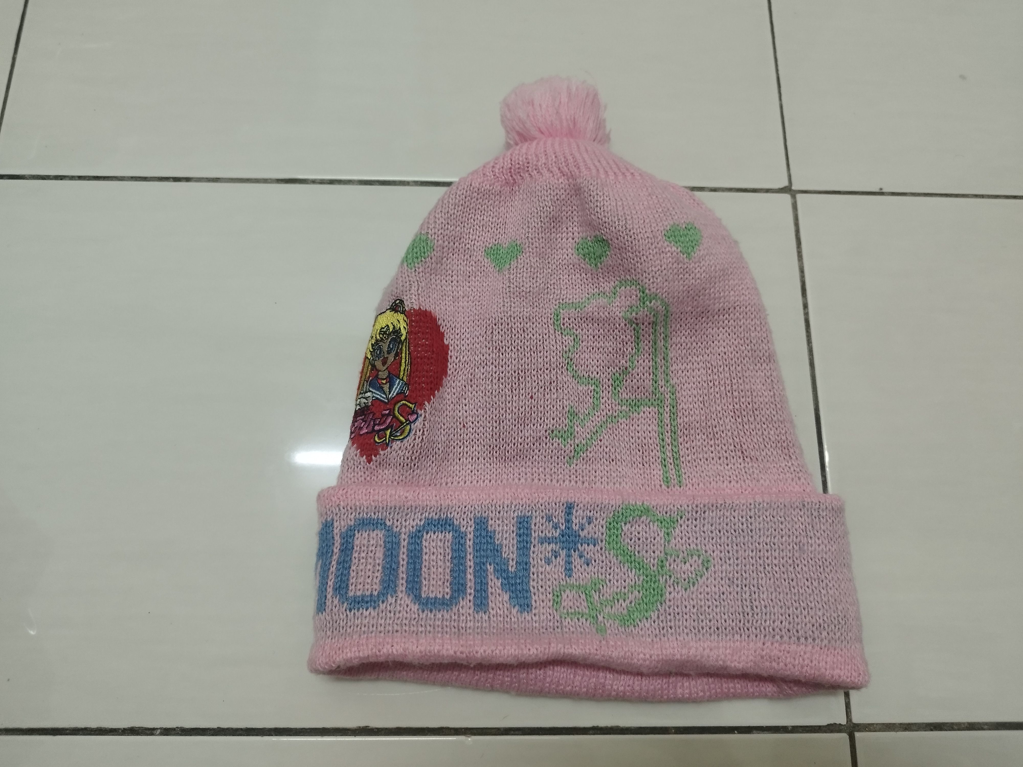 Anime Vintage 90 Sailormoon Pink Beanie Size ONE SIZE - 4 Thumbnail