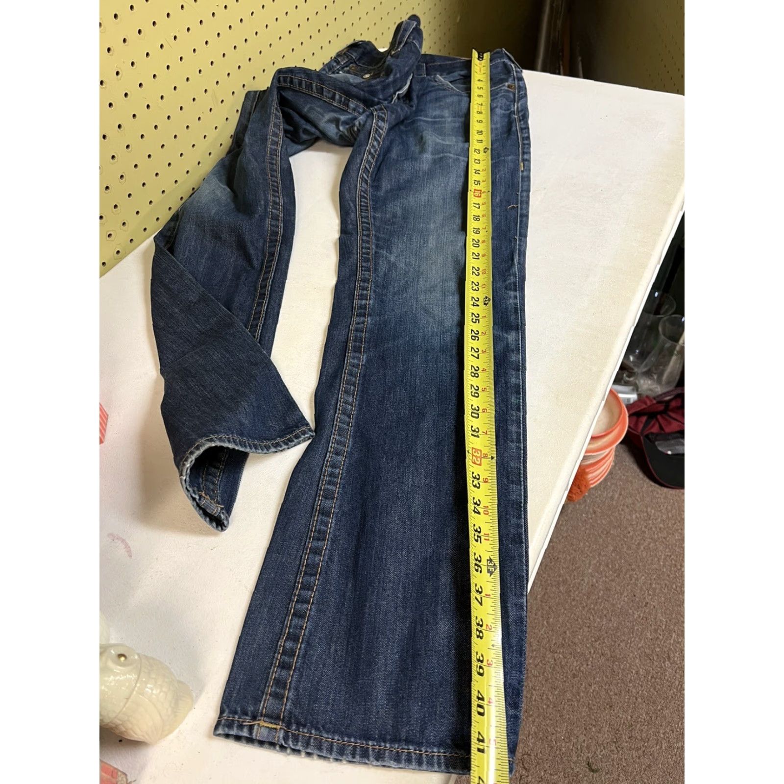 True Religion VINTAGE True Religion Ricky Denim Jeans 35x33 Men Jeans Distressed 100% Cotton USA Blue Size US 35 - 7 Thumbnail