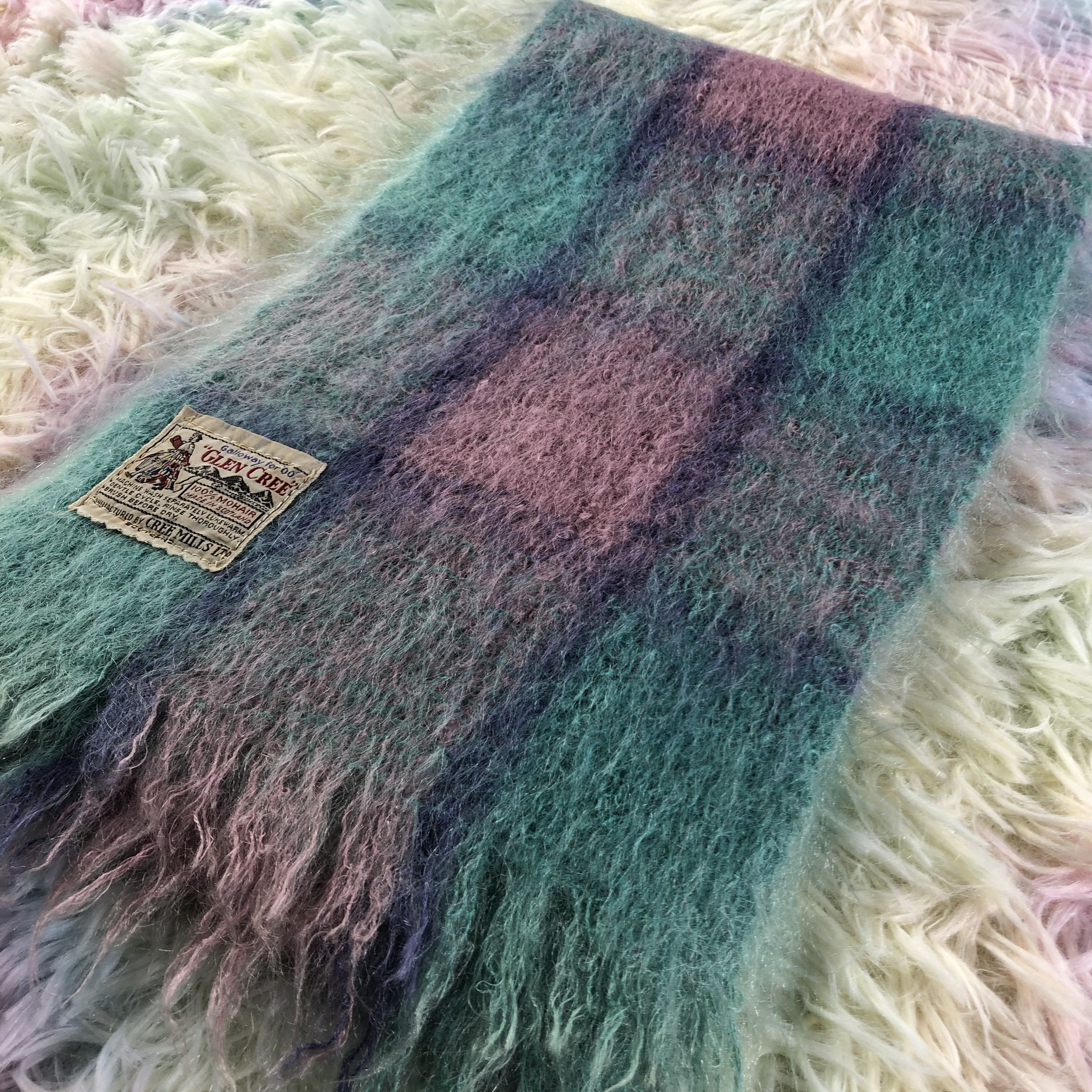Vintage Mohair Scarf / Muffler / Neckwear - KM518 Size ONE SIZE - 3 Thumbnail