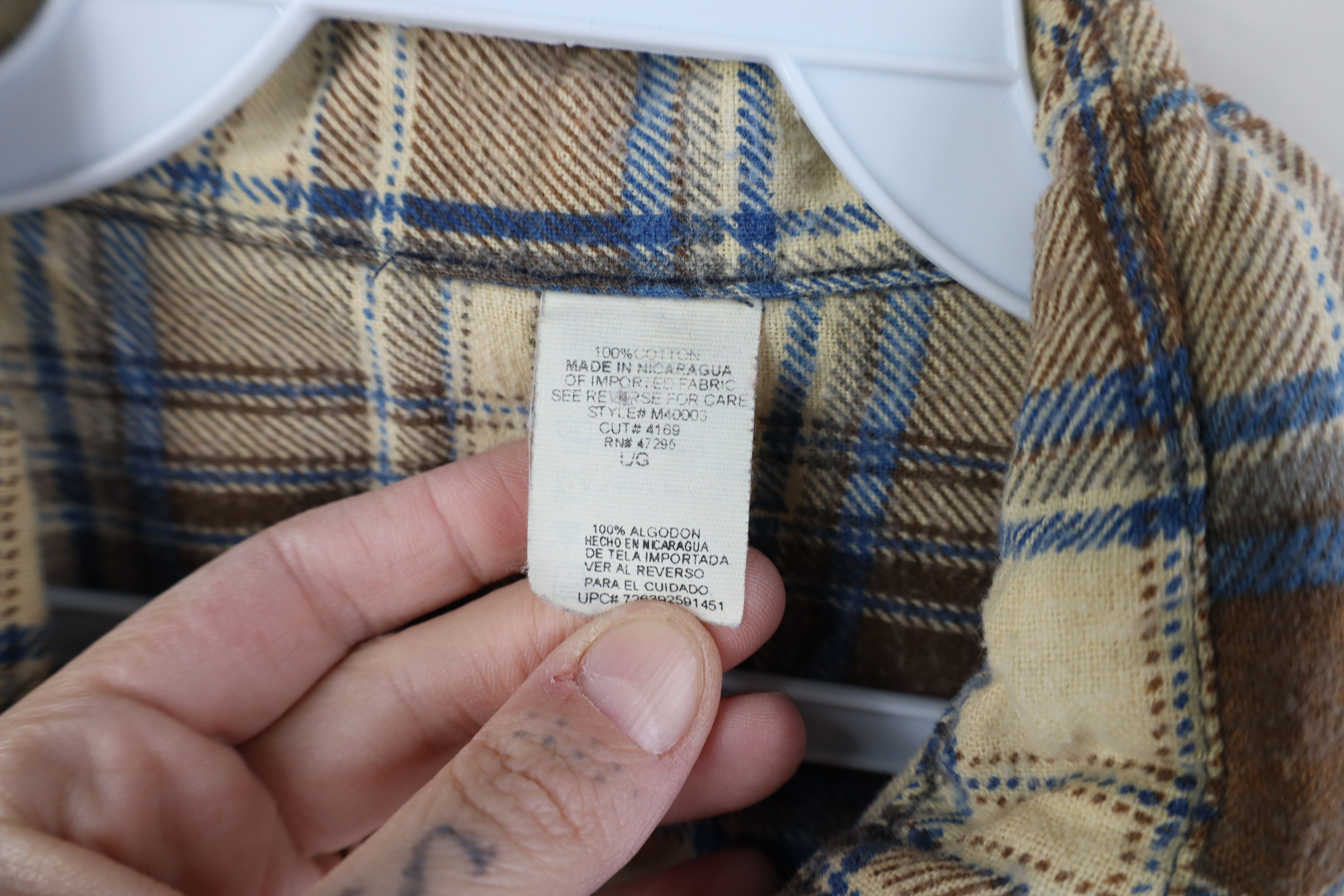 Vintage Vintage 70s Streetwear Flannel Collared Button Shirt Plaid Size US L / EU 52-54 / 3 - 10 Thumbnail