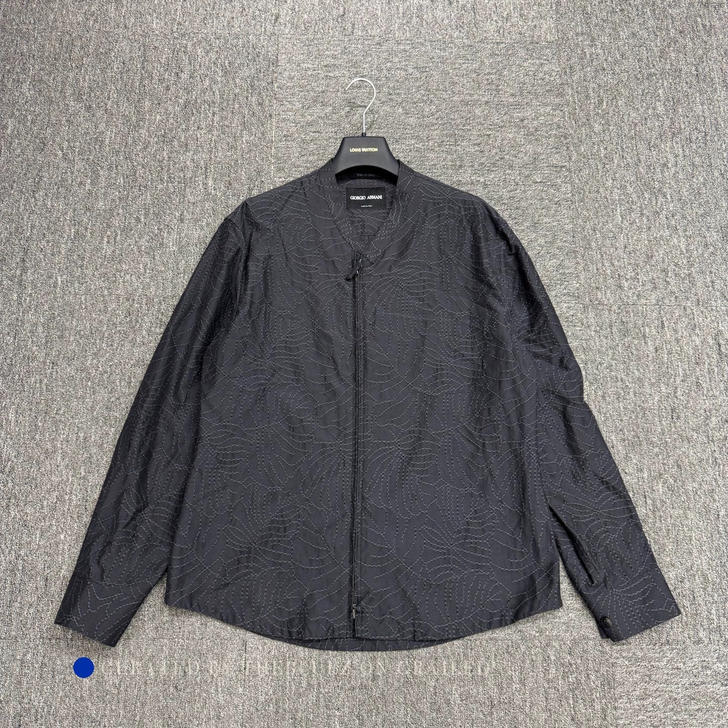 Giorgio Armani Black Floral Embroidered Button-Up Shirt Size US M / EU 48-50 / 2 - 1 Thumbnail