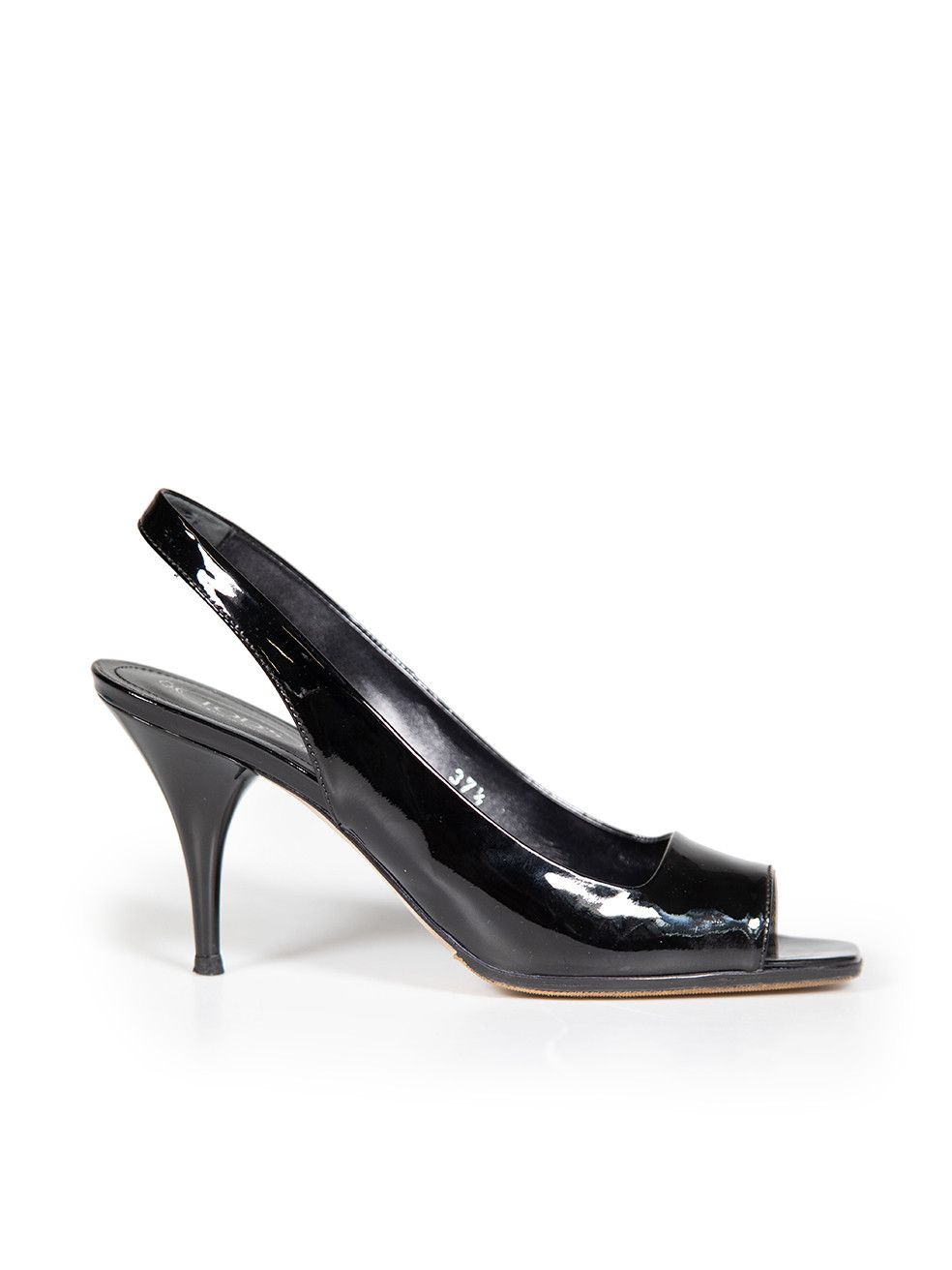 Tod's Black Slingback Patent Leather Sandals Size US 7.5 / IT 37.5 - 1 Thumbnail