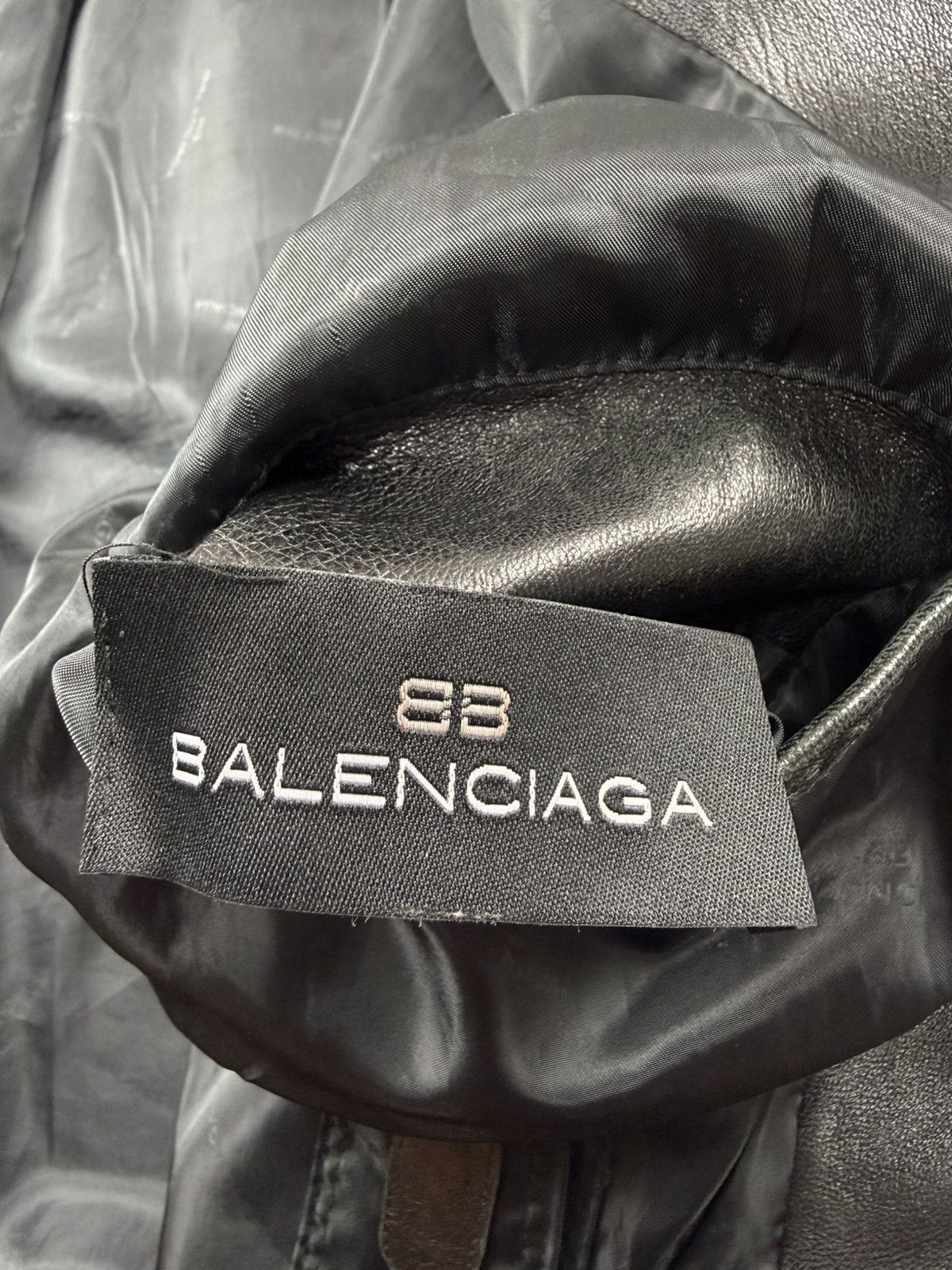 Balenciaga Vintage Balenciaga Lamb Leather Zip Up Jacket Size US L / EU 52-54 / 3 - 12 Thumbnail