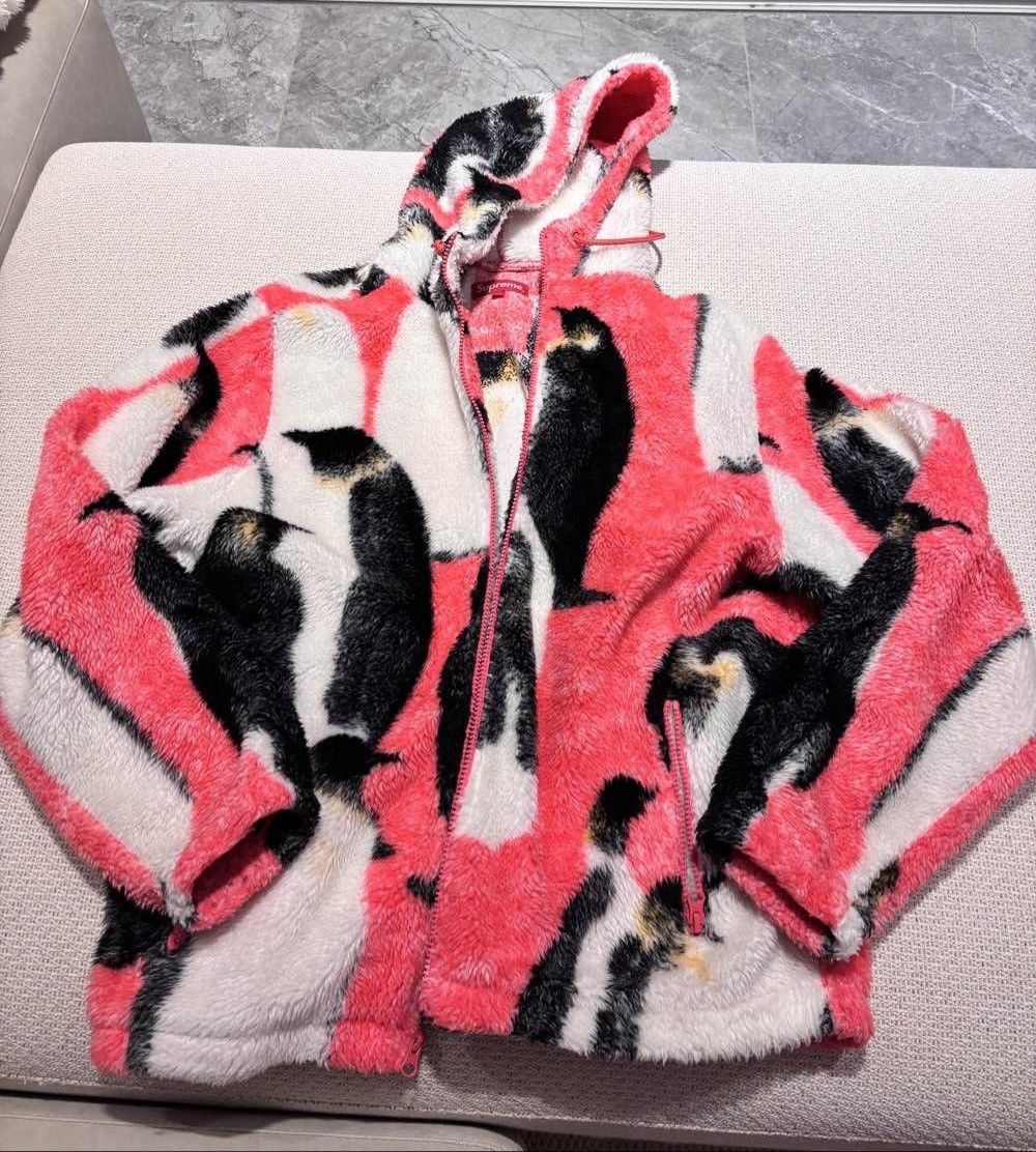 Supreme Supreme FW20 Penguins Hooded Fleece Jacket Size US M / EU 48-50 / 2 - 2 Thumbnail