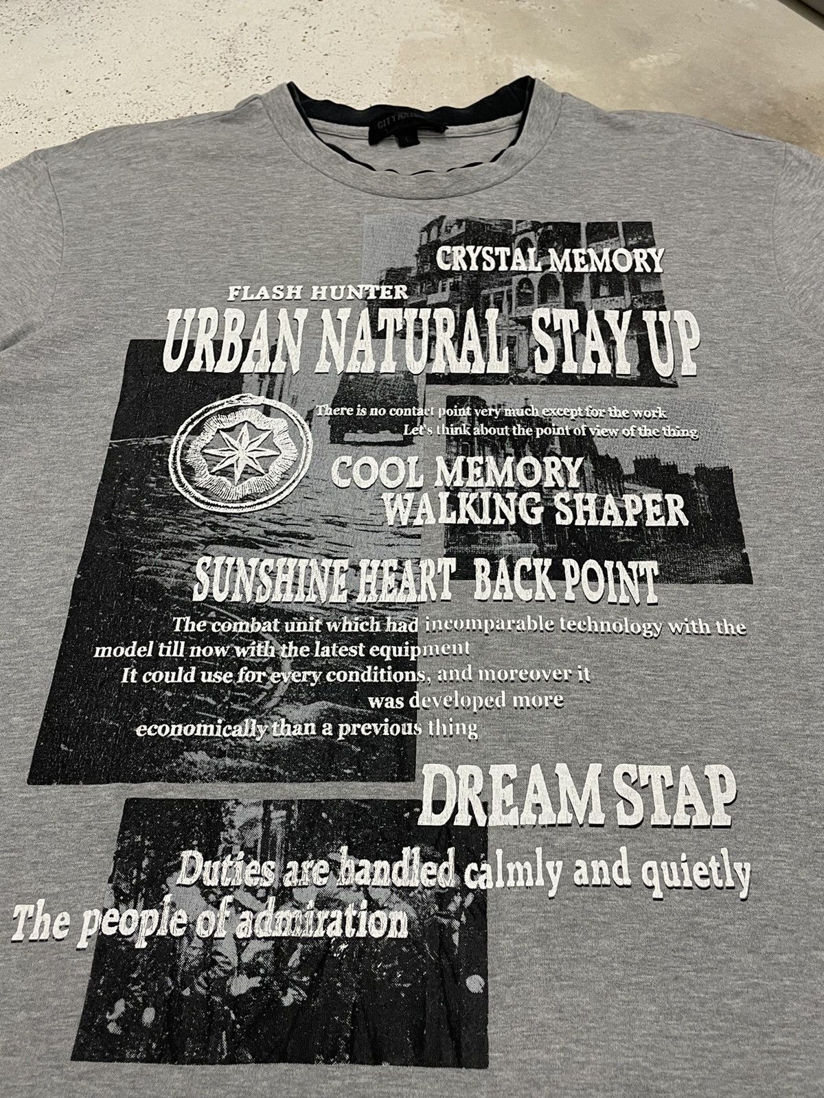 Japanese Brand City Natural Photo City Life Sunshine Poem Layered Tee Size US L / EU 52-54 / 3 - 7 Thumbnail