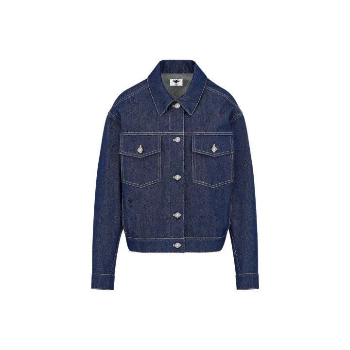 Dior Dior Blue Long Sleeve Denim Jacket 0079-2507 Size S / US 4 / IT 40 - 1 Thumbnail
