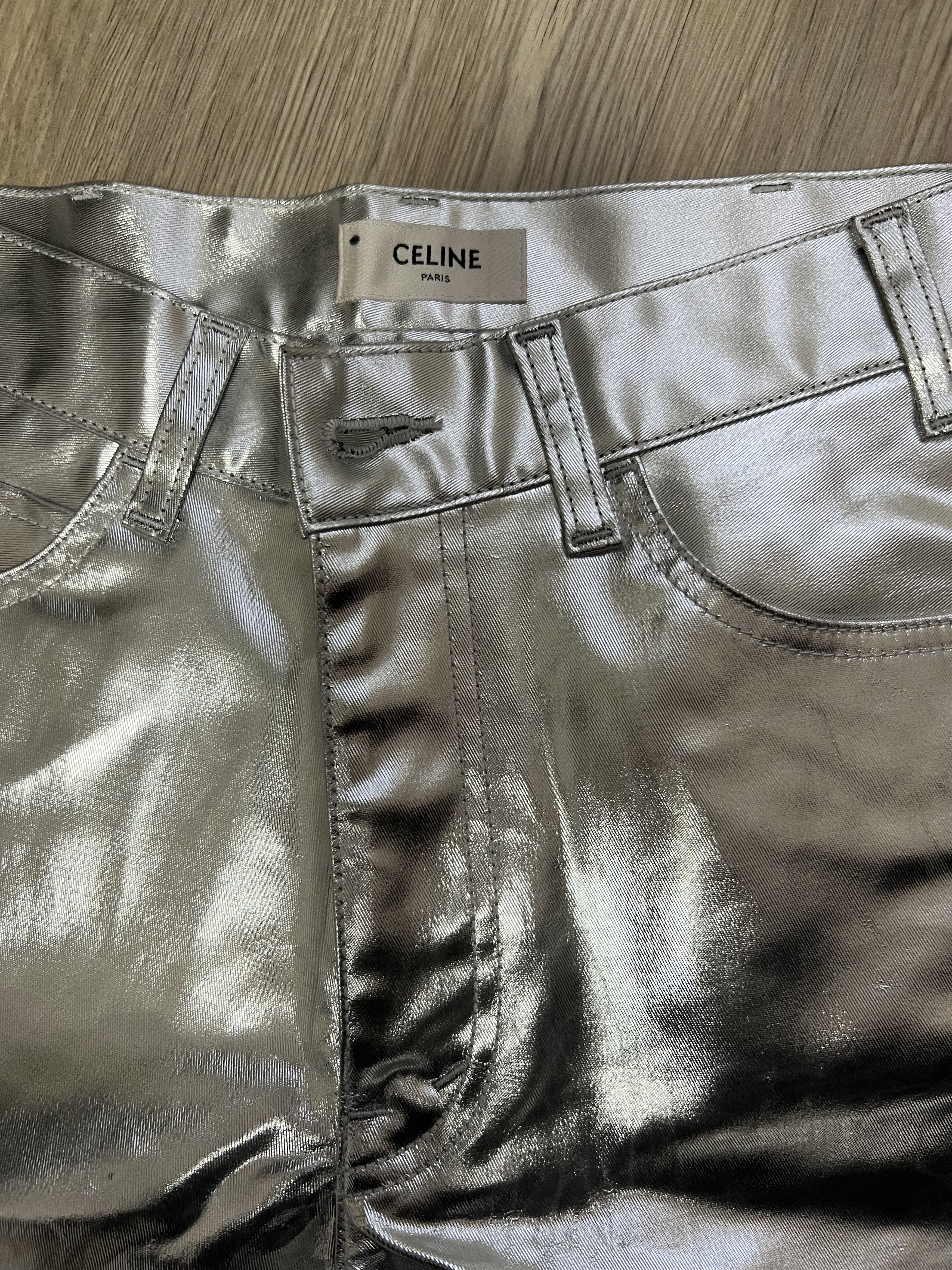 Celine Celine metallic pants Size 28" / US 6 / IT 42 - 5 Thumbnail