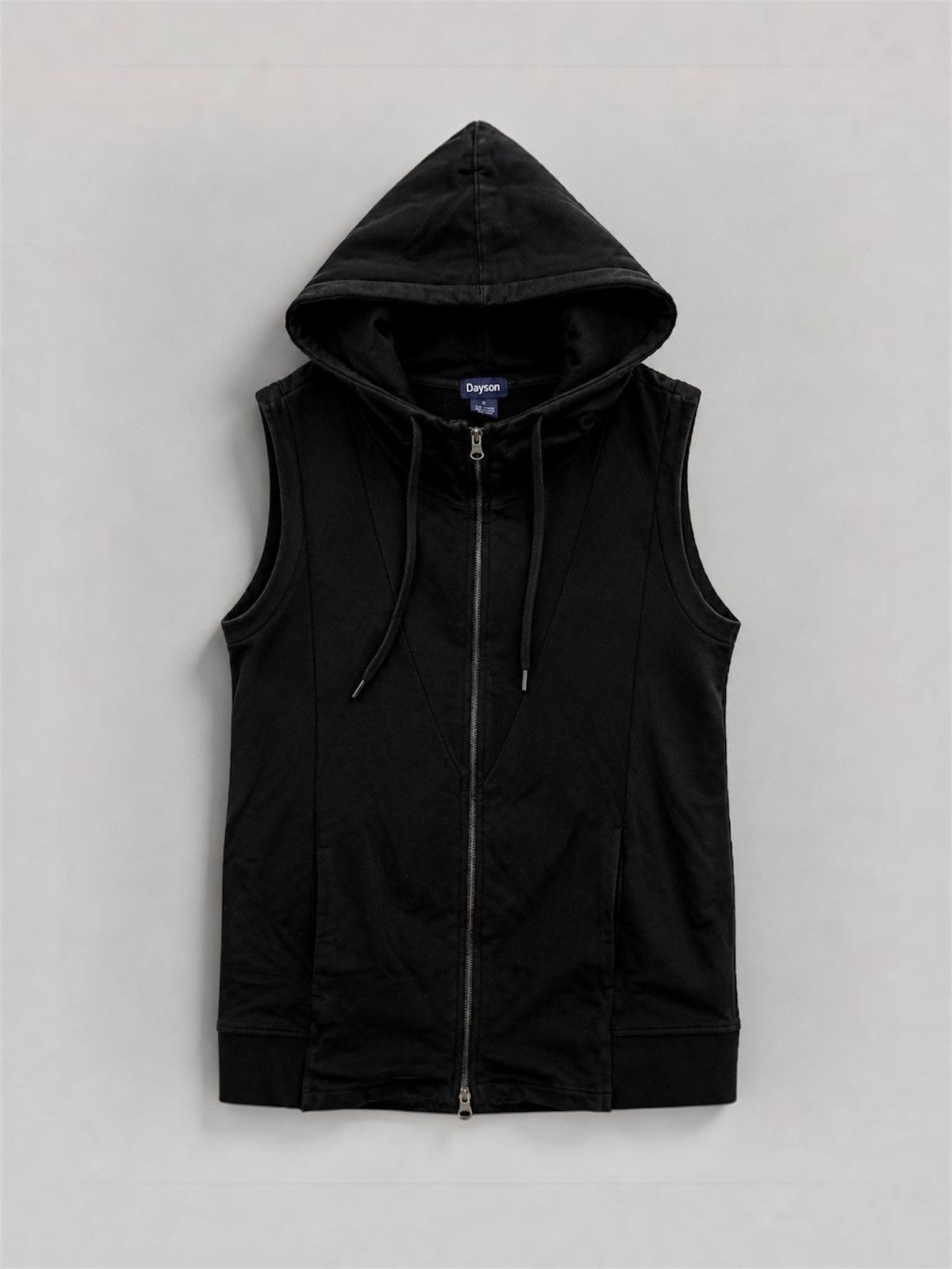 Japanese Brand Dayson Vest Zip Up Hoodie Black Punk Rock n Roll Style Size US M / EU 48-50 / 2 - 1 Thumbnail