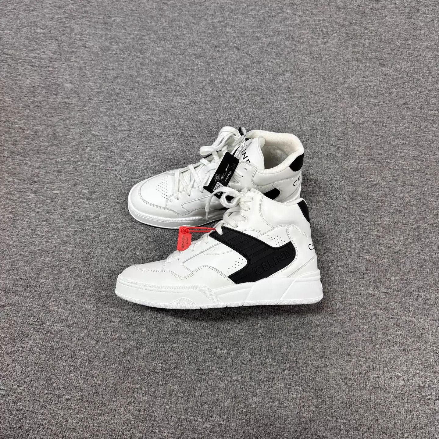 Celine Celine black white high-top sneakers 42 worn once Size US 9 / EU 42 - 1 Thumbnail
