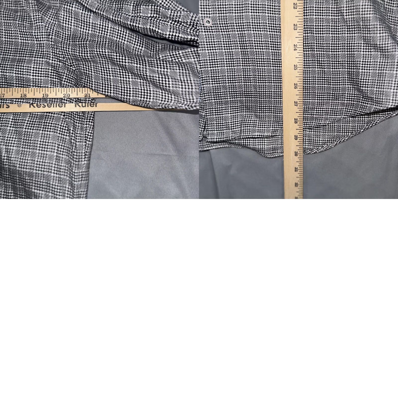 Robert Graham Robert Graham Shirt Mens M Gray Plaid Dress Long Sleeve French Cuff Purple Size 40R - 9 Thumbnail