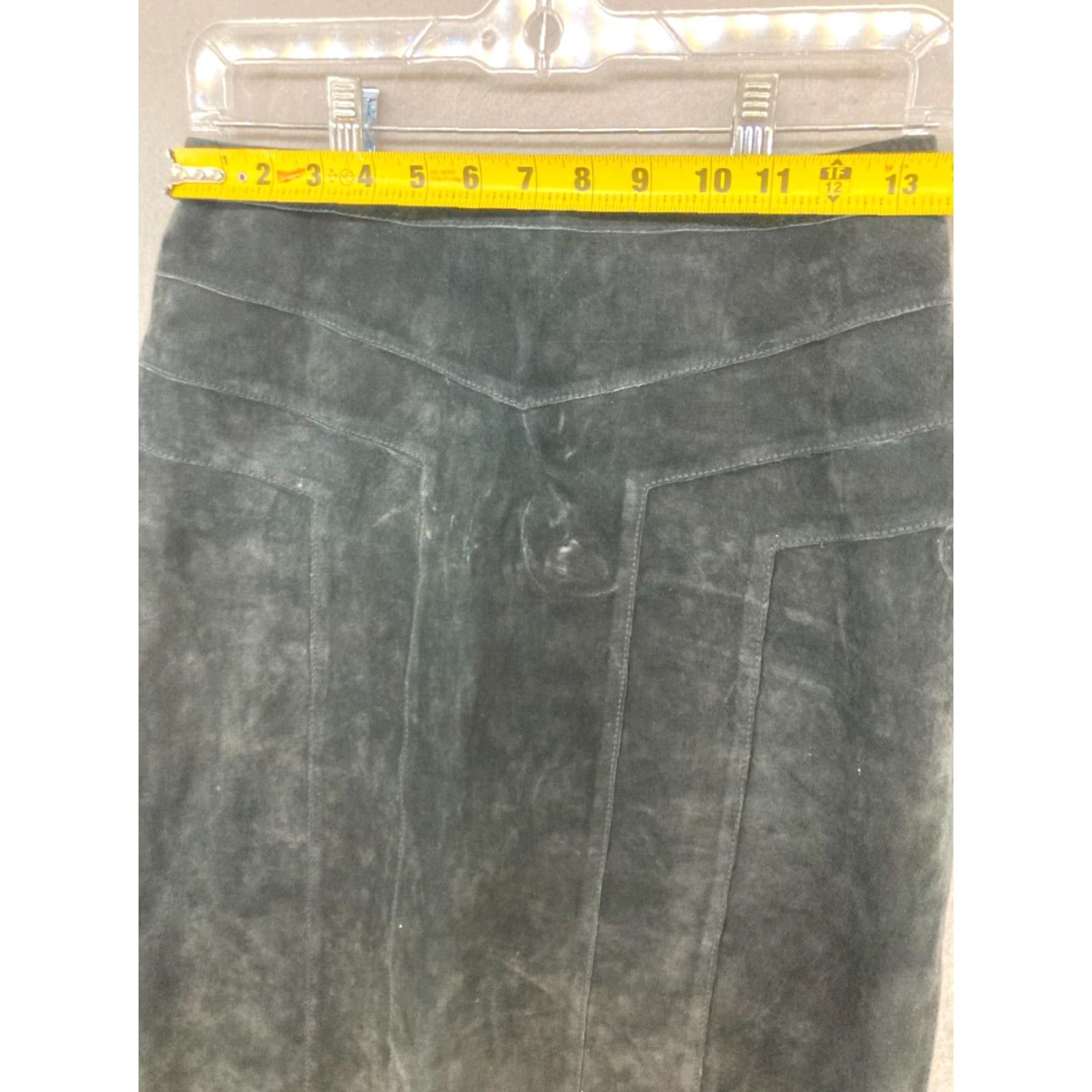 Alfani VINTAGE Alfani Leather Skirt Women Medium Black Knee Length Pencil & Straight Style 90s Fall Winter Size 28" / US 6 / IT 42 - 2 Thumbnail