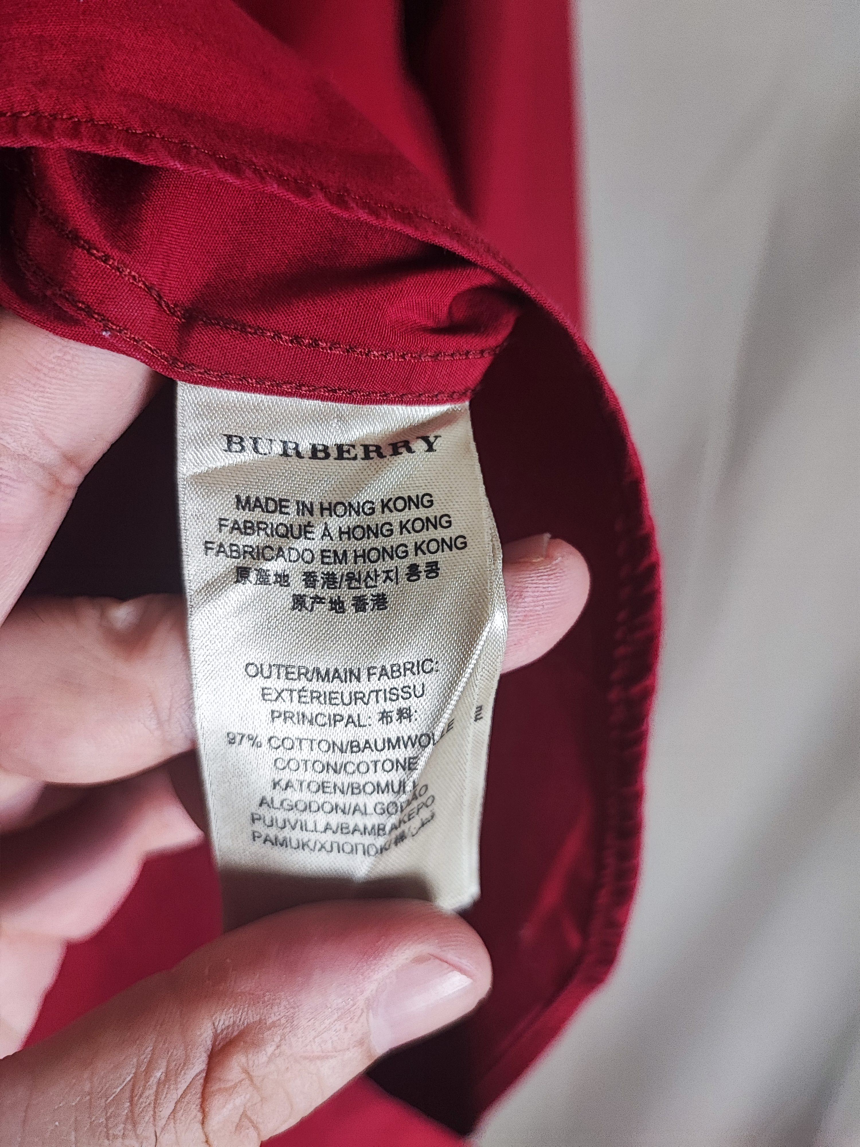 Burberry Rare Burberry shirt size M Bordeaux Size US M / EU 48-50 / 2 - 7 Thumbnail