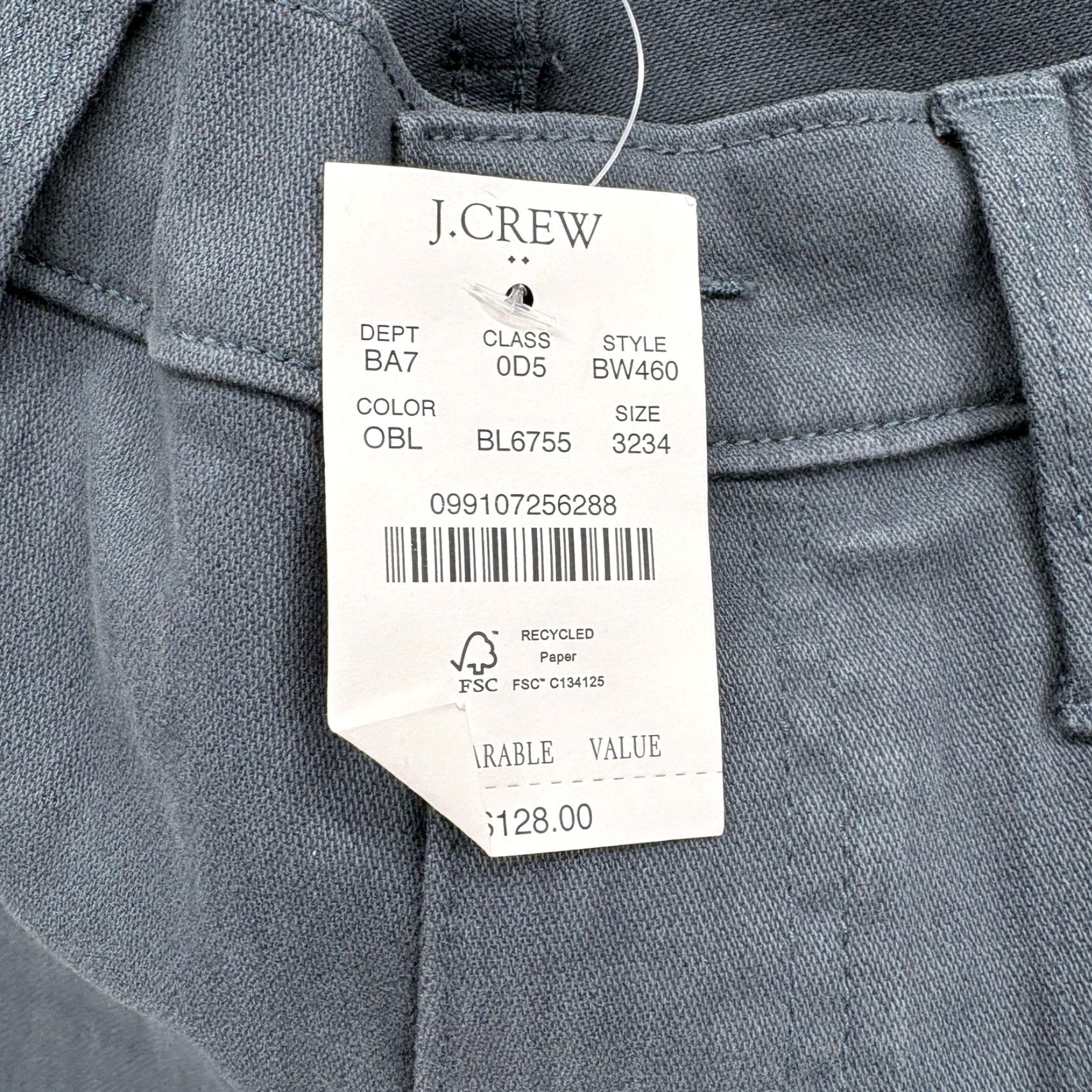 J.Crew J.CREW Straight Jeans Mens 32x34 Gray Denim 5-Pocket Cotton Polyester Stretch Garment Dye Jeans Size US 32 / EU 48 - 6 Thumbnail