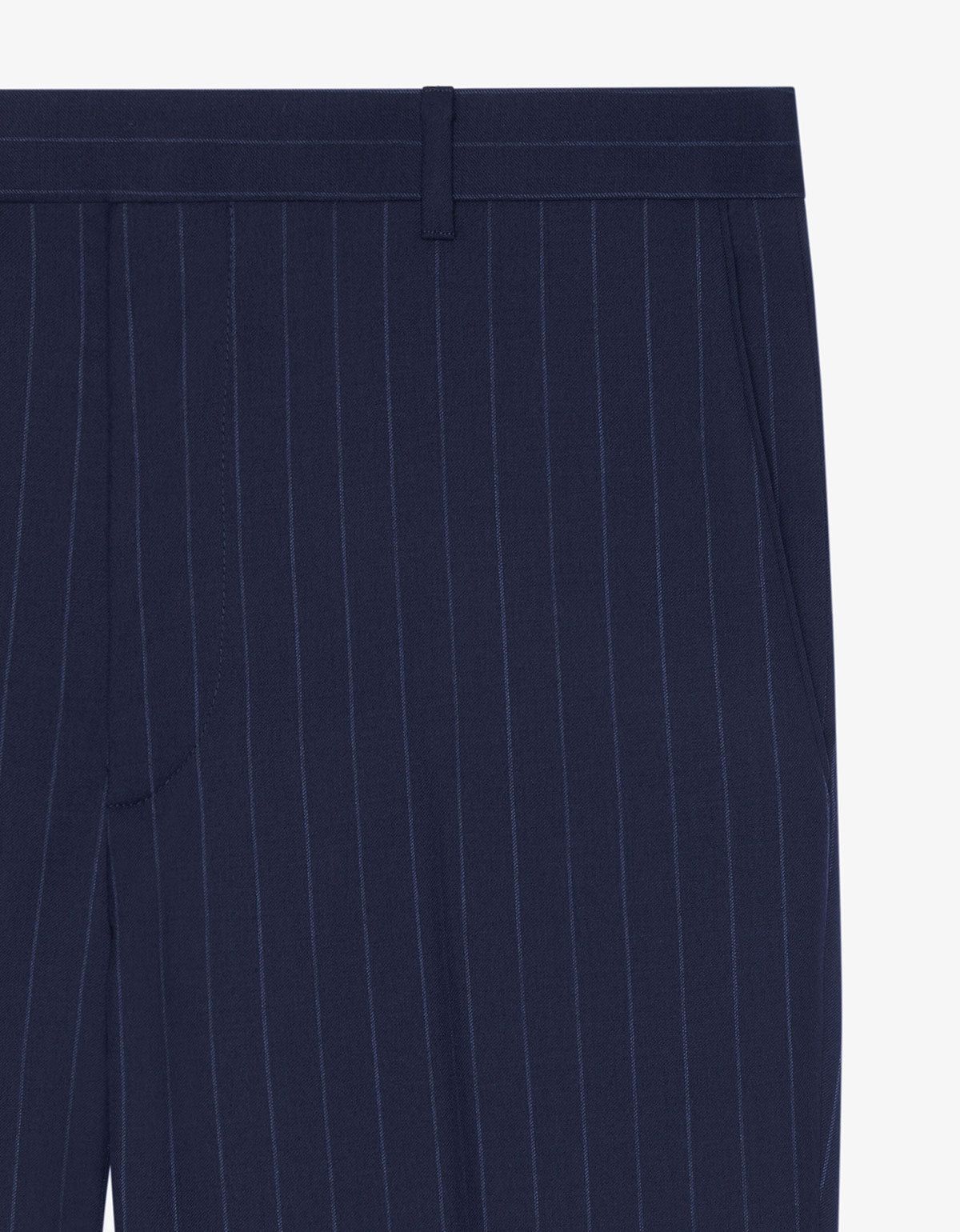 Givenchy Givenchy Blue Striped Wool Trousers Size 50R - 5 Thumbnail