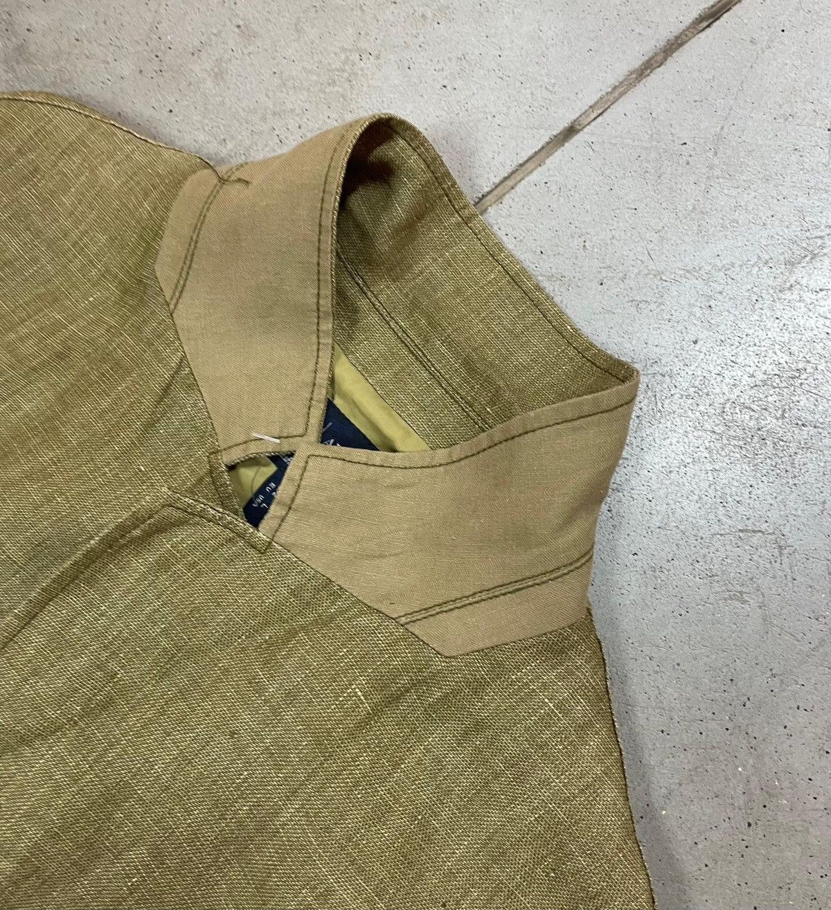 Armani Y2K Linen Vintage Armani Jeans Blazer Jacket Size US L / EU 52-54 / 3 - 3 Thumbnail