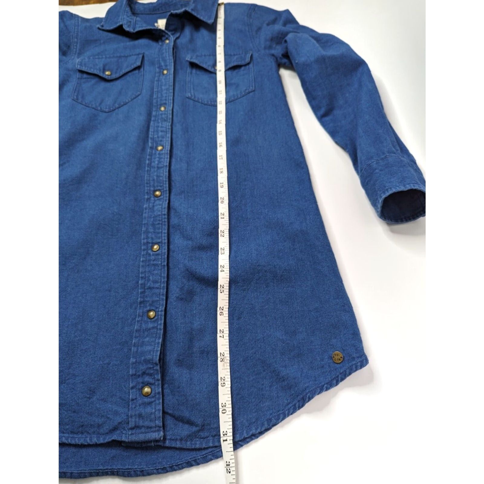 Volcom **Women's Volcom Chambray Shirtdress XS Blue Long Sleeve Snap Buttons** User: Women's Volcom Chambray Shirtdress XS Blue Long Sleeve Snap Buttons Size XS / US 0-2 / IT 36-38 - 5 Thumbnail