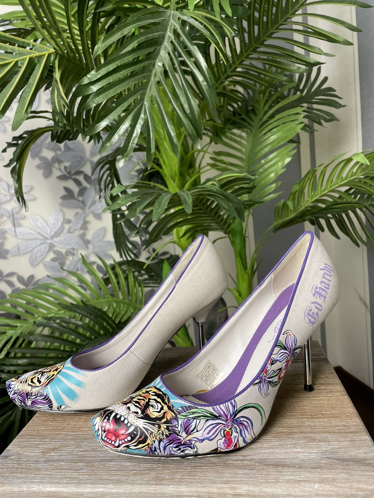 Ed Hardy Ed Hardy Women’s Graphic Tiger Floral Metal High Heel Size US 5.5 / IT 35.5 - 3 Thumbnail