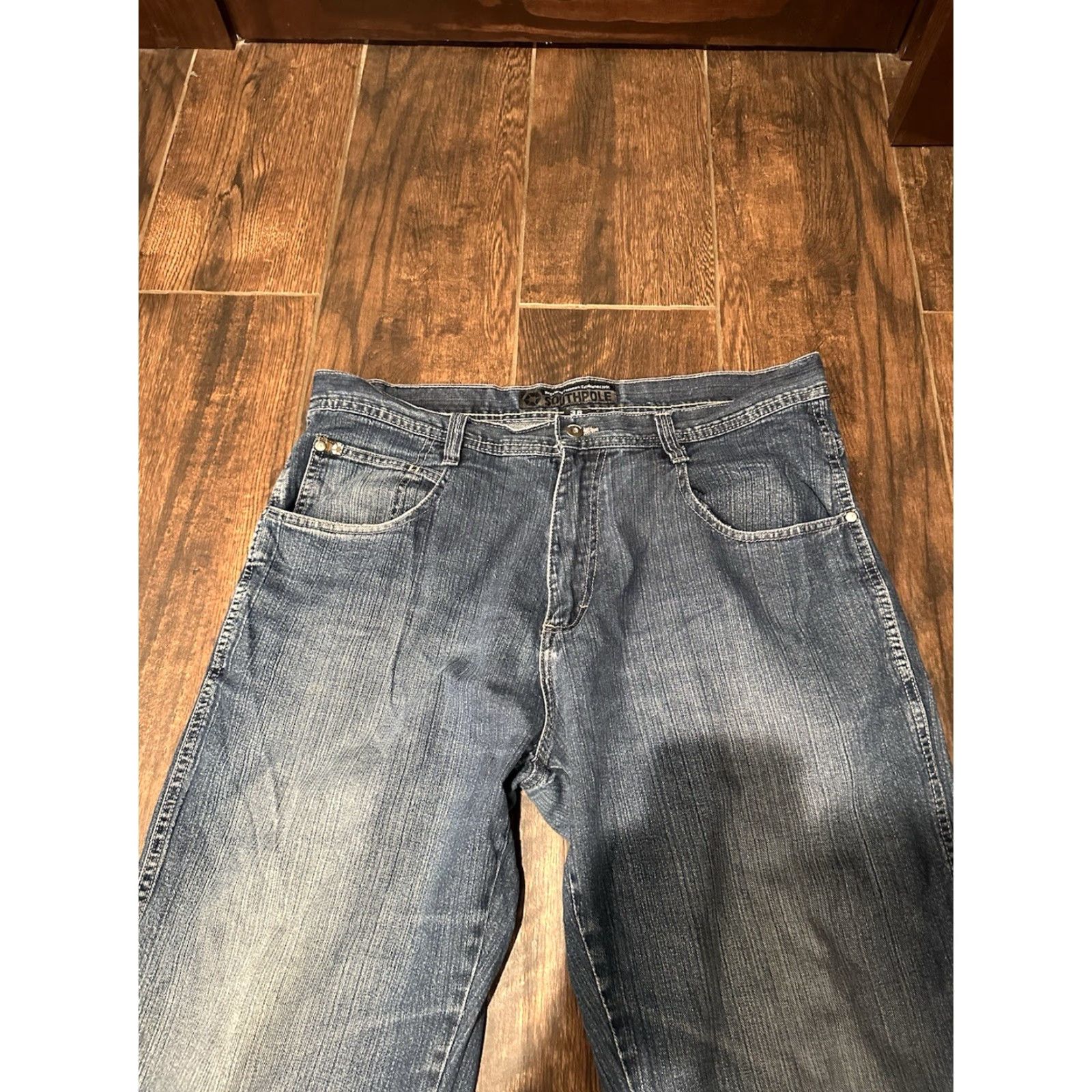Southpole Vintage Southpole Jeans Baggy Wide-Leg Denim Blue 38 Men 5-Pocket 32 In inseam Y2K 90s Grunge Hip Hop Retro Vintage Size US 38 / EU 54 - 4 Thumbnail