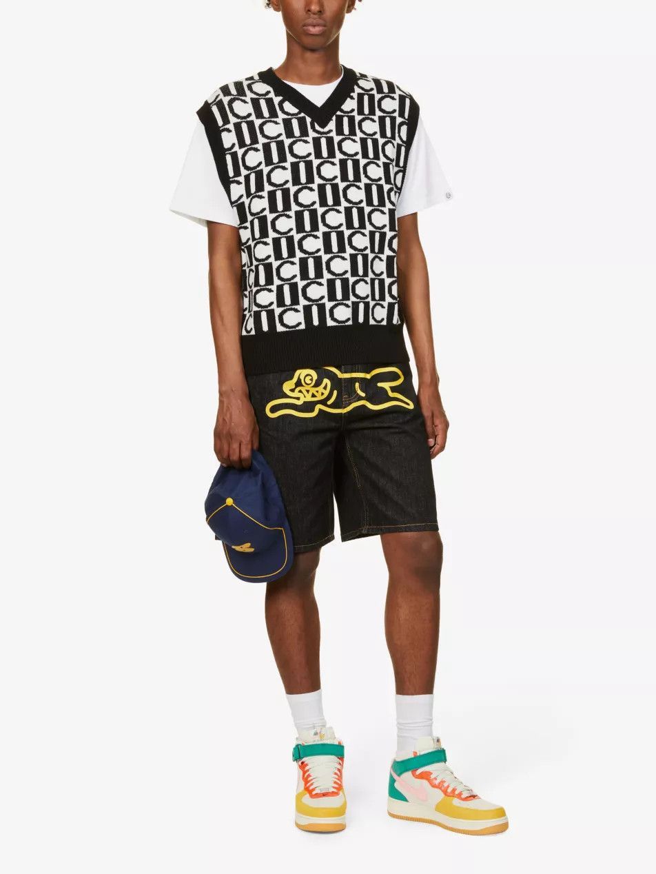Icecream o1mle1025 Checker V-Neck Knitted Vest in Black/White Size US S / EU 44-46 / 1 - 2 Thumbnail