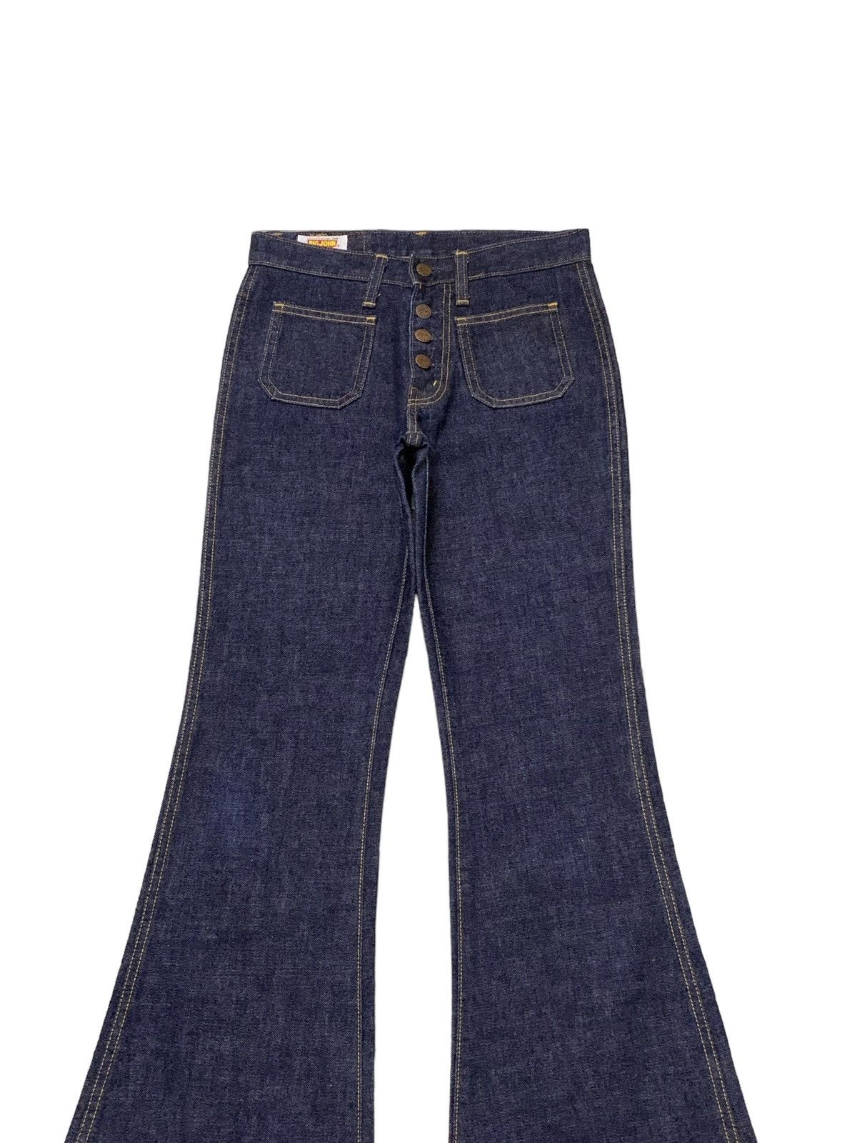 Big John × Hysteric Glamour × Levi's 80s Big John Rat Bell Bottom Button Fly Flared Raw Jeans Size US 28 / EU 44 - 3 Thumbnail