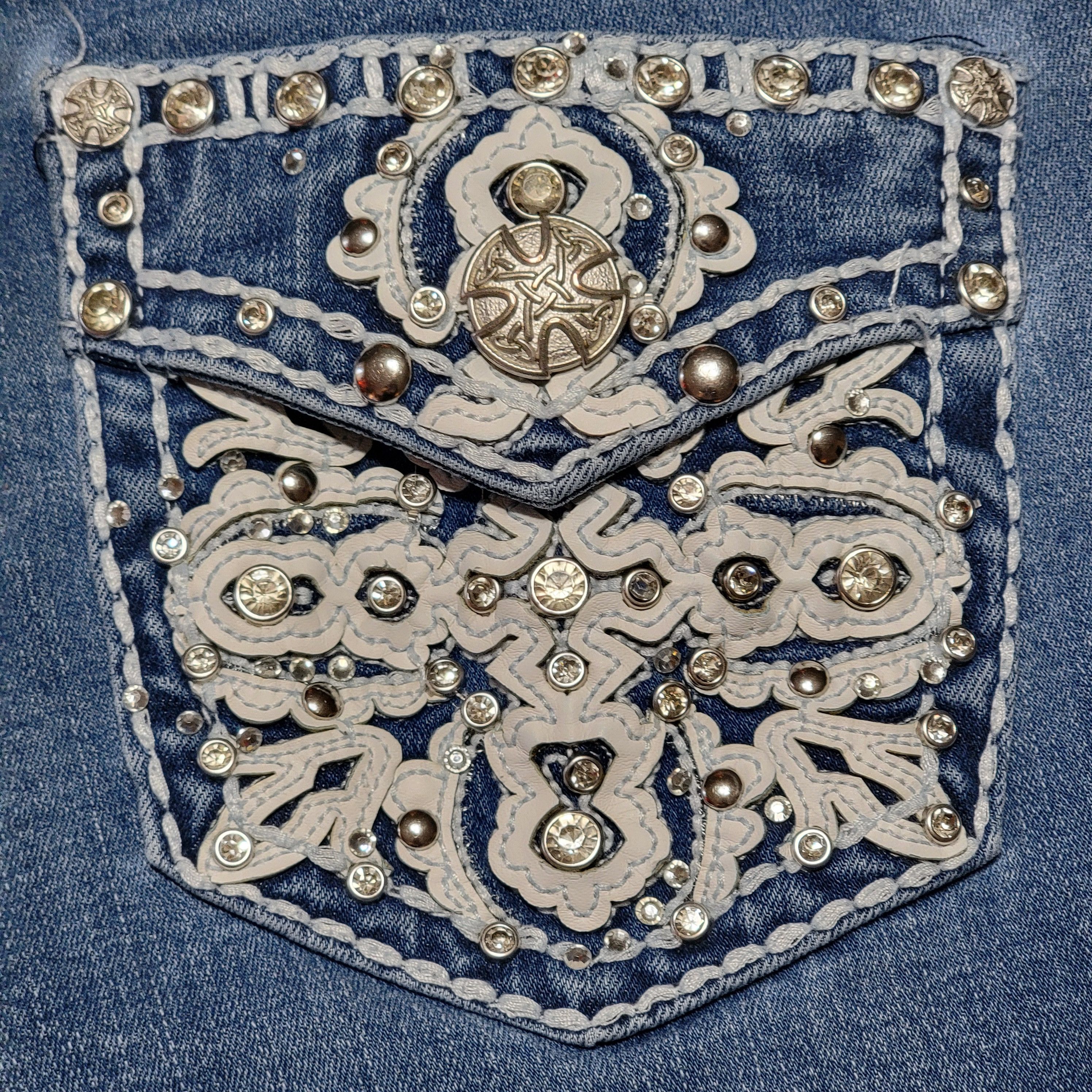 Other Sexy Couture Premium Denim Jeans Bling Pockets - Junior 9 Size 28" / US 6 / IT 42 - 6 Thumbnail