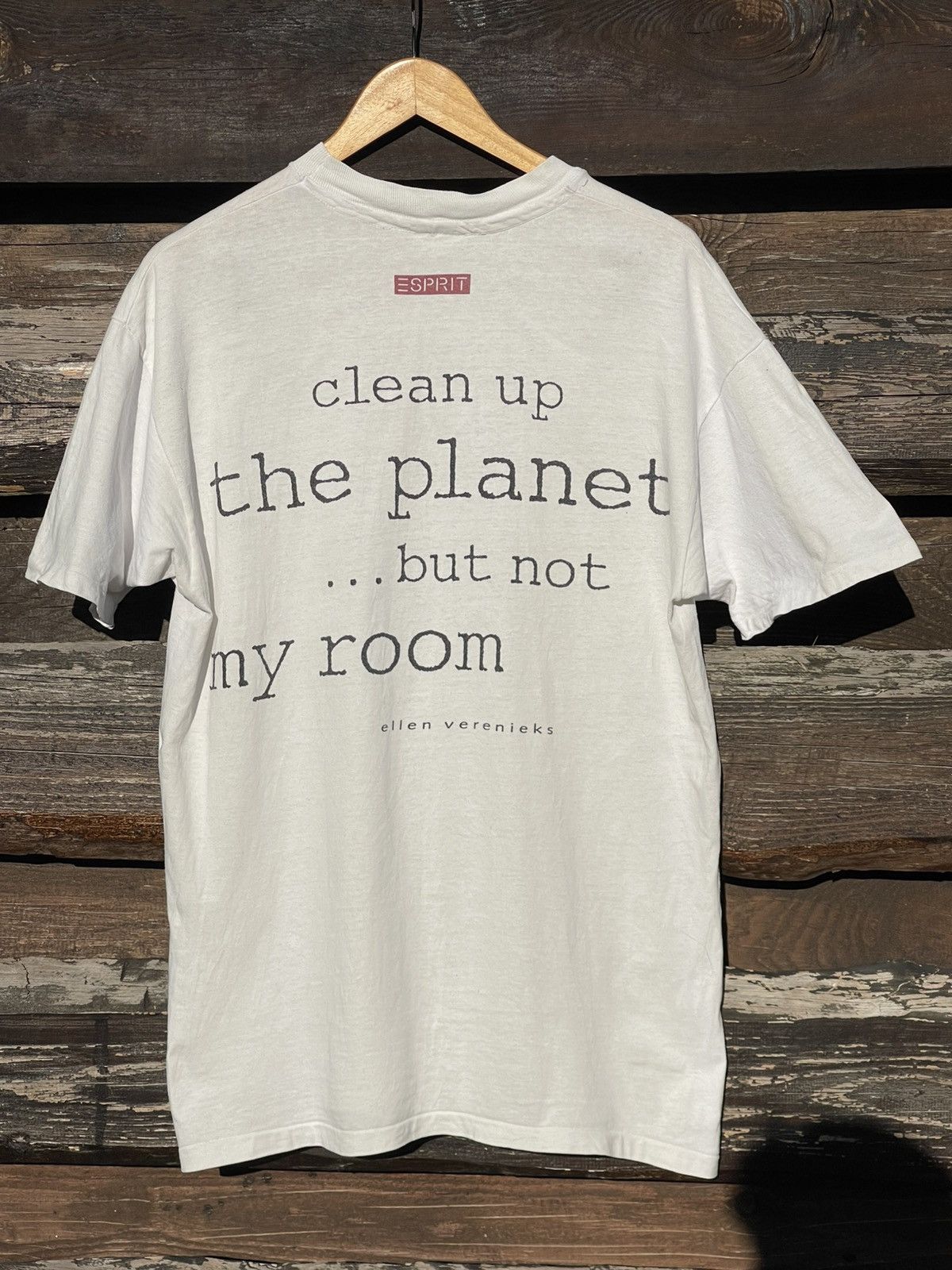 Vintage 90’s Rare Ellen Verenieks Clean Up The Planet Tee Size US M / EU 48-50 / 2 - 9 Thumbnail