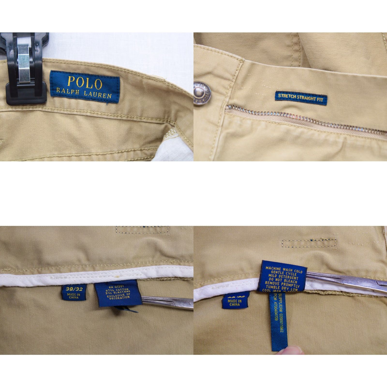 Polo Ralph Lauren Polo Ralph Lauren Pants 38x30 Tan Stretch Straight Fit Classic Preppy Mens Size US M / EU 48-50 / 2 - 8 Thumbnail