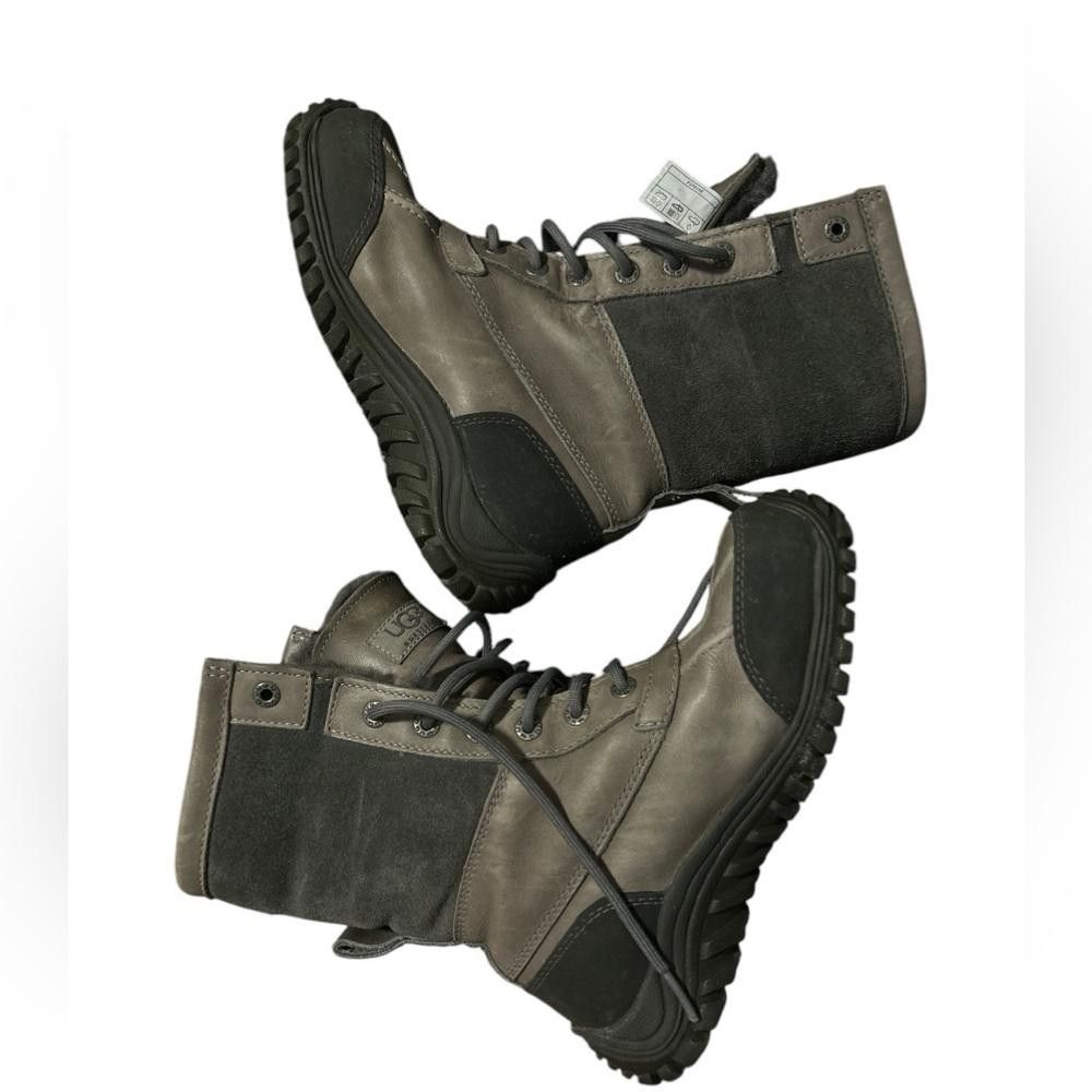 Ugg UGG Australia Grey Leather Winter Boots Size US 5.5 / IT 35.5 - 5 Thumbnail