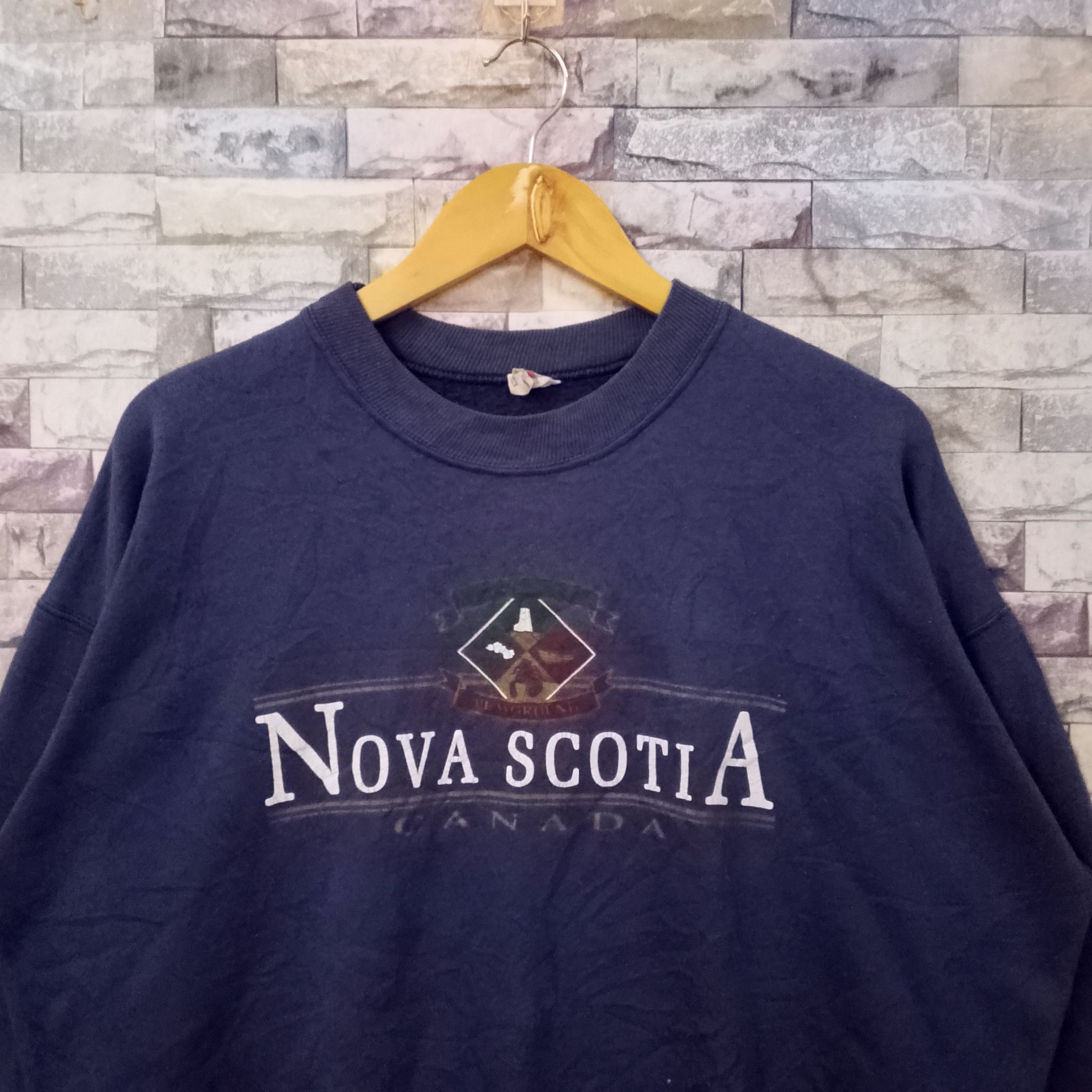 Vintage Vintage 90s Nova Scotia Canada Sweatshirt Size US L / EU 52-54 / 3 - 2 Thumbnail