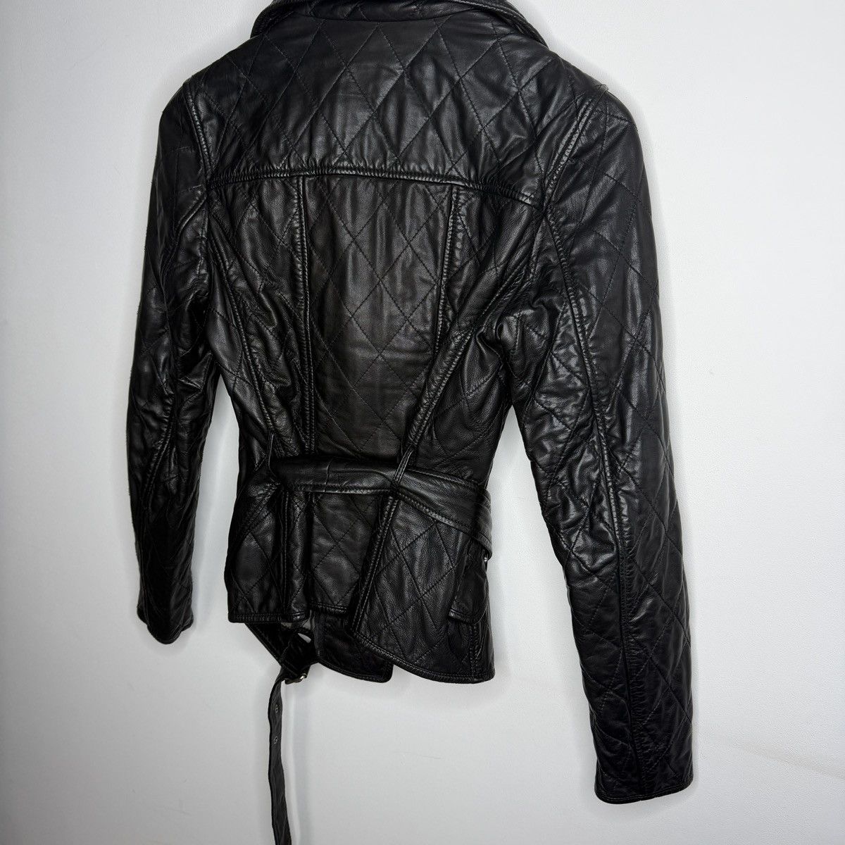Burberry Burberry Leather Jacket Coat Quilted Belted Double Breasted Size M / US 6-8 / IT 42-44 - 11 Thumbnail