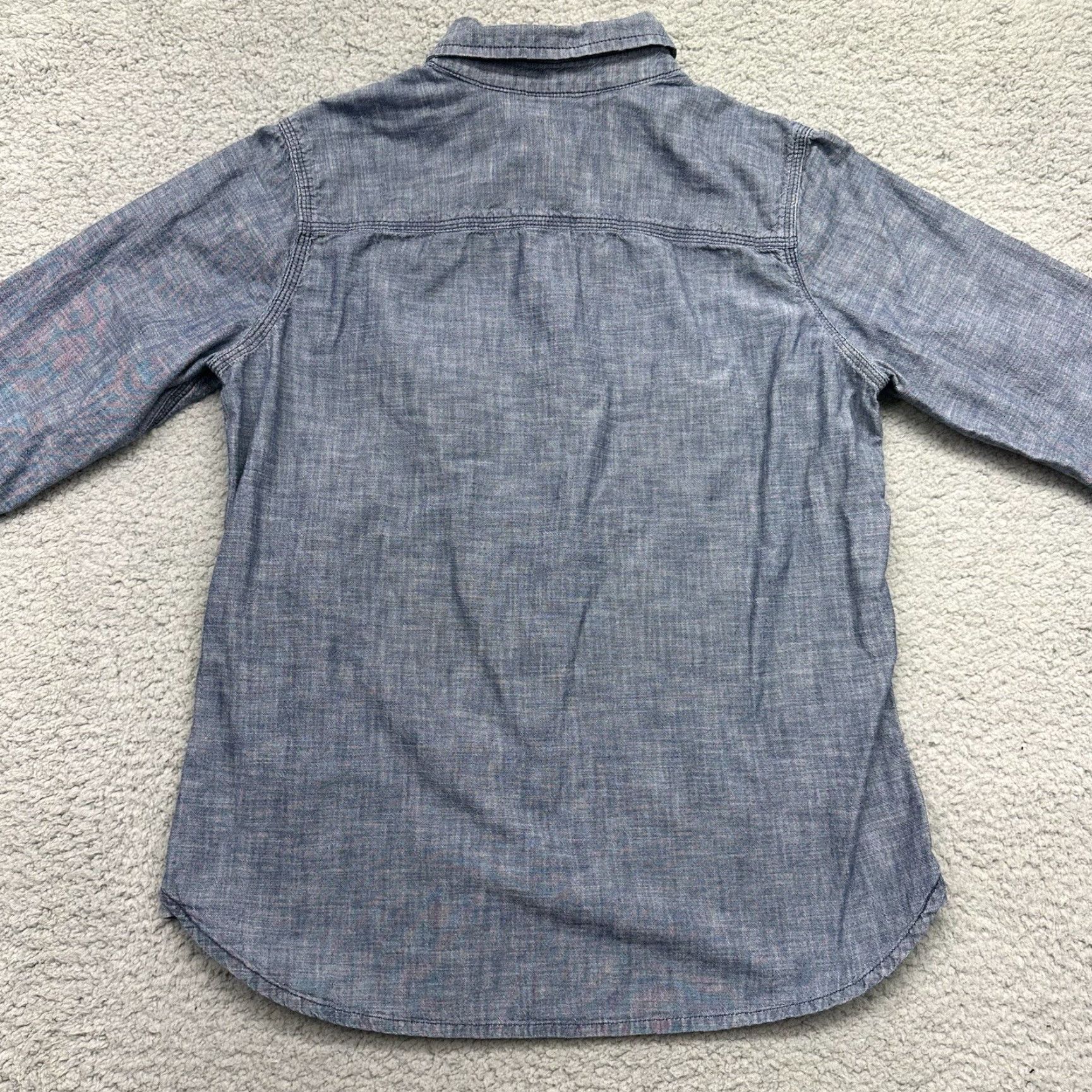 Carhartt Carhartt Shirt Women M Milam Blue Button Down Long Sleeve RelaxedFit 102073-402 Size M / US 6-8 / IT 42-44 - 3 Thumbnail