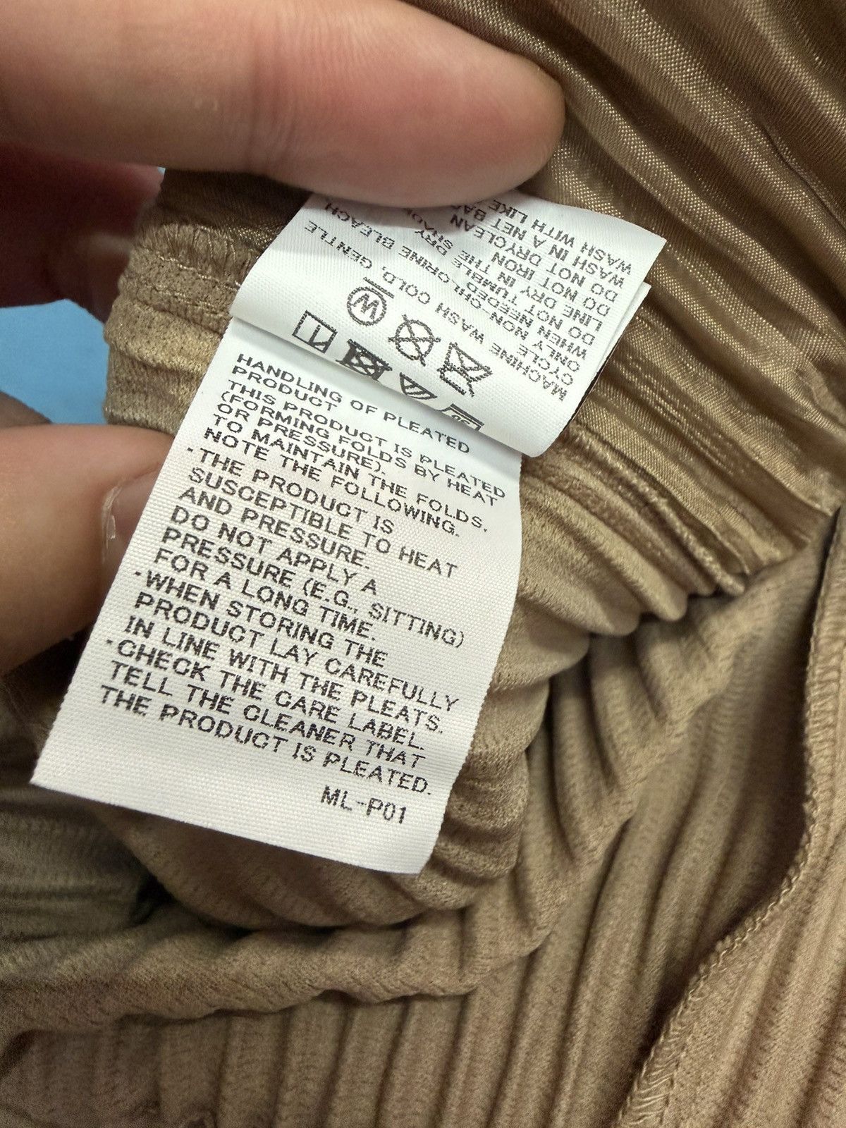 Homme Plisse Issey Miyake HP26JF193/3 HOMME PLISSE BEIGE PANTS Size US 34 / EU 50 - 5 Thumbnail