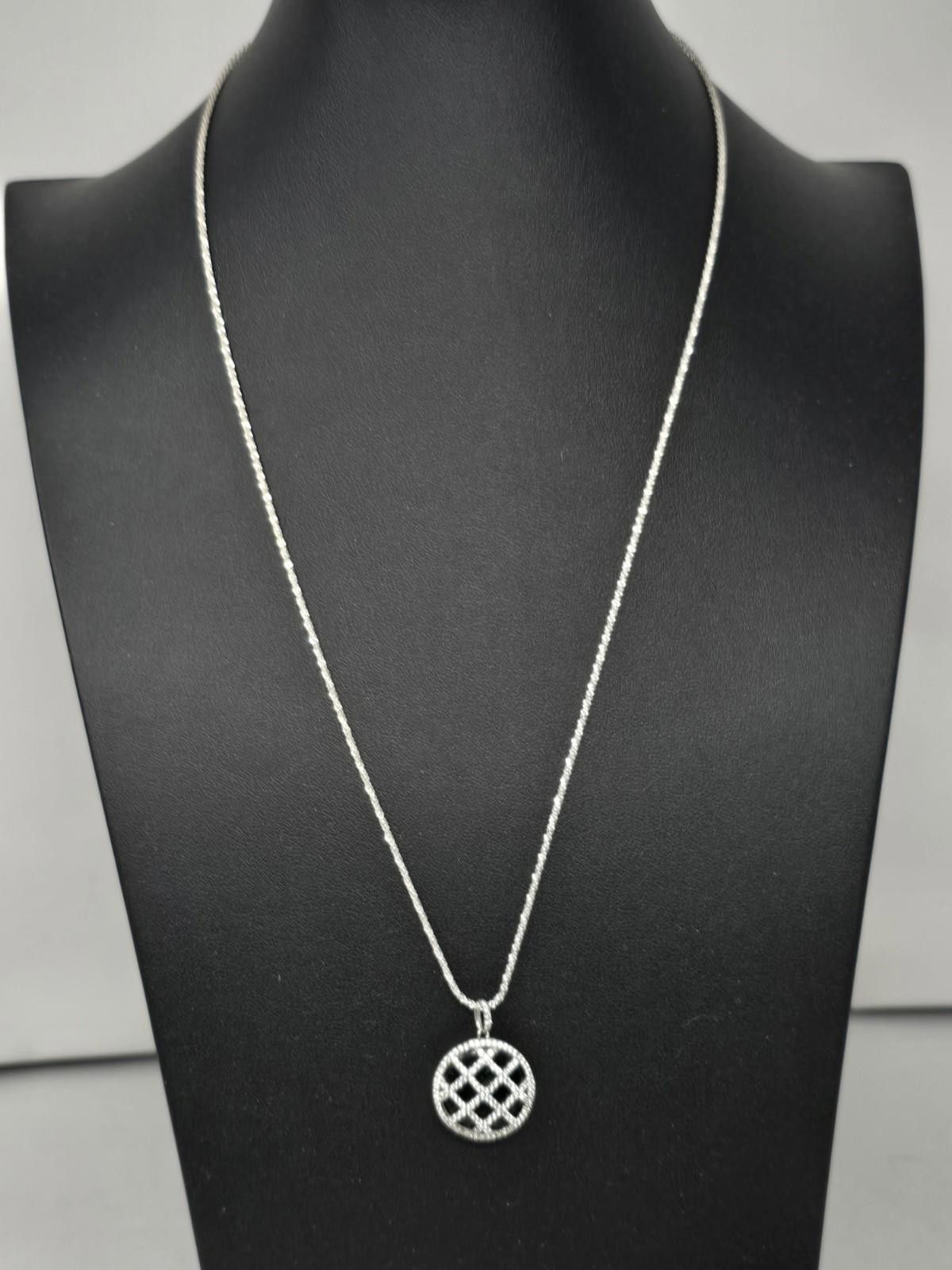 The Unbranded Brand 925 Silver Art Deco Revival Black Round Pendant 24" Chain Size ONE SIZE - 1 Thumbnail
