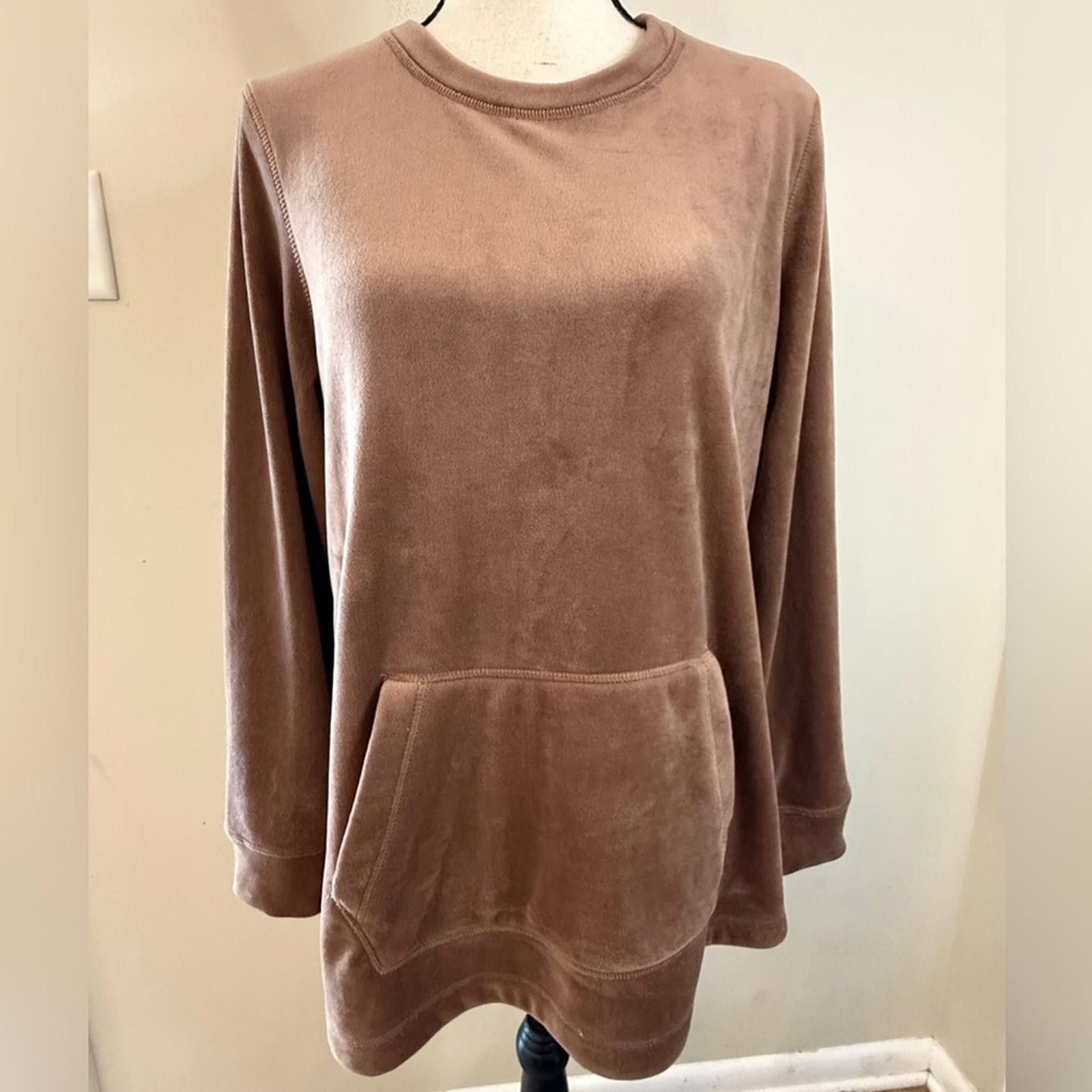 Other Brown velour sweatshirt kangaroo pocket SZ L/XL Size M / US 6-8 / IT 42-44 - 1 Thumbnail