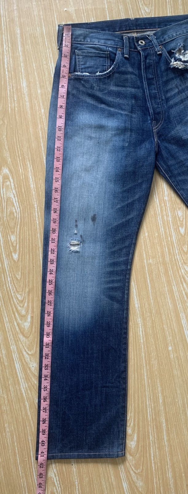 Levi's Distressed Levis Lot44501 WW2 Repro Selvedge Made In Japan Size US 30 / EU 46 - 24 Thumbnail