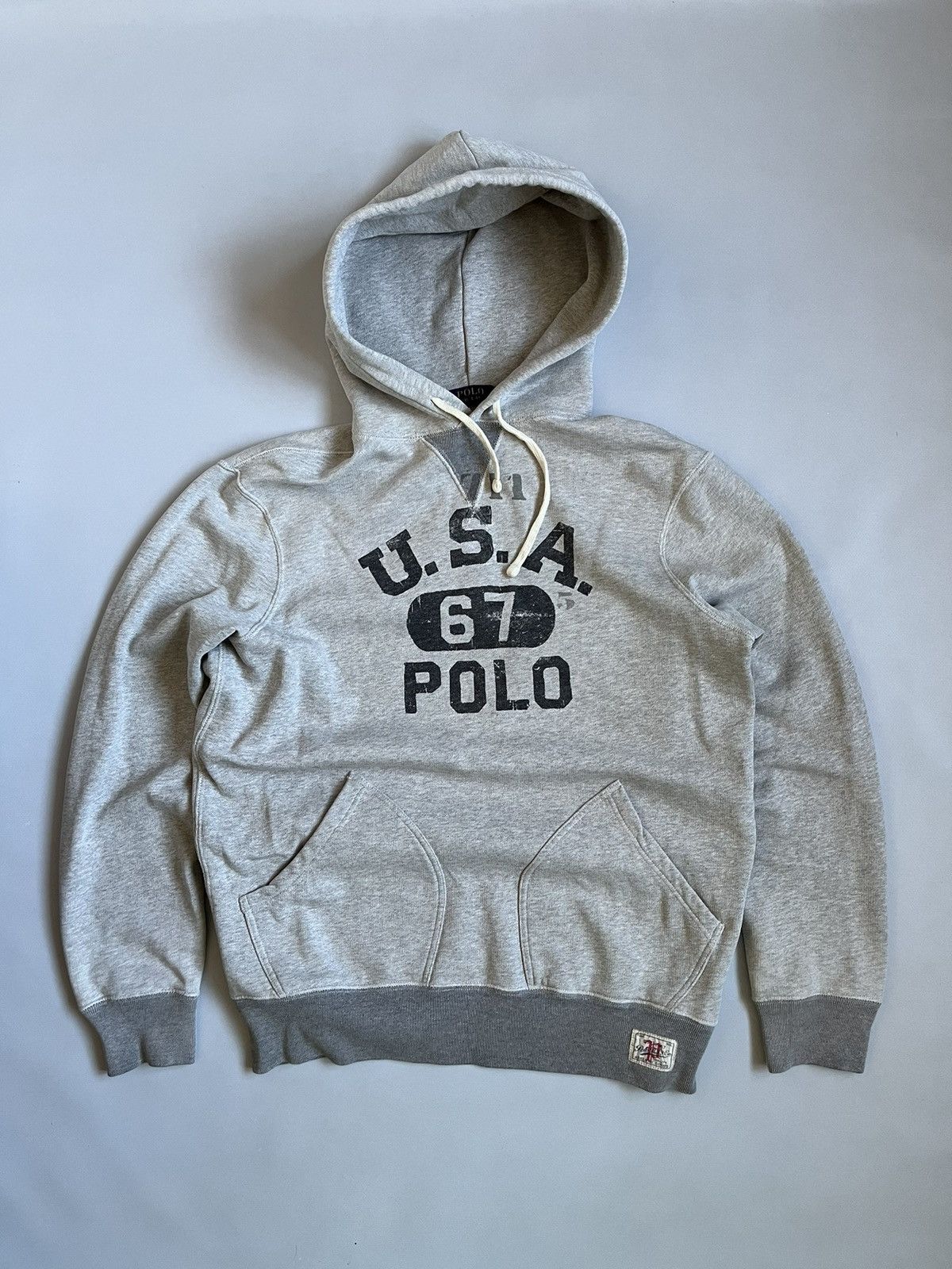 Polo Ralph Lauren Vintage Polo Ralph Lauren USA 67 Big Logo Grey Hoodie Size US M / EU 48-50 / 2 - 1 Thumbnail