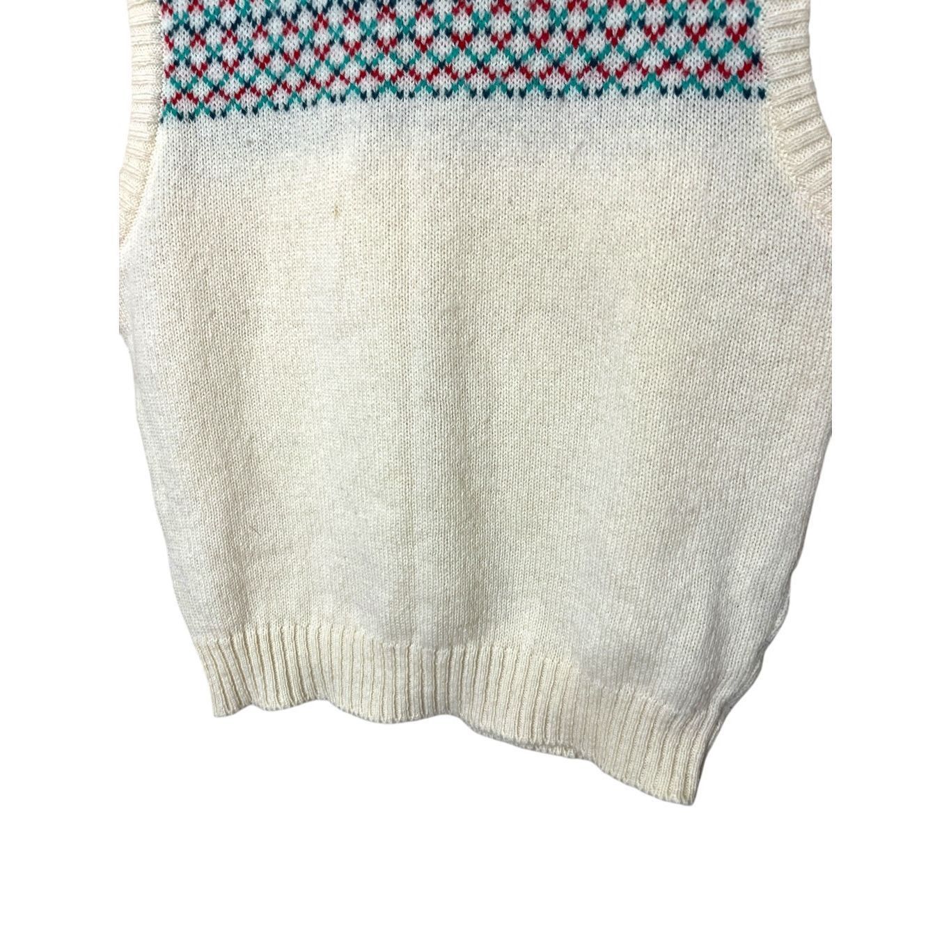 Lands' End Vintage Lands End 100% Wool Sweater Vest Size Large Size L / US 10 / IT 46 - 3 Thumbnail