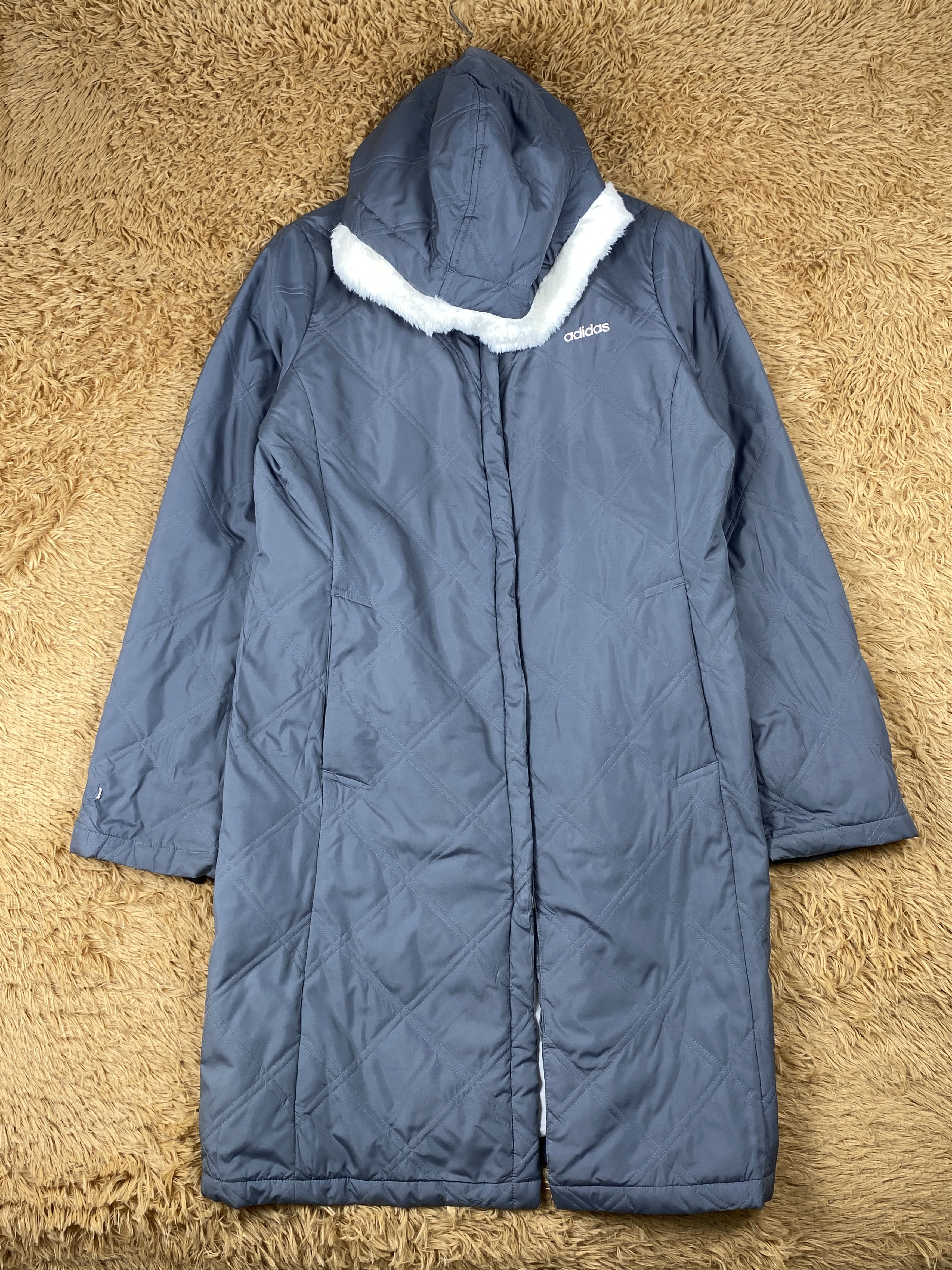 Adidas Adidas Hoodie Quilted Winter Long Jacket J1846 Size US S / EU 44-46 / 1 - 1 Thumbnail