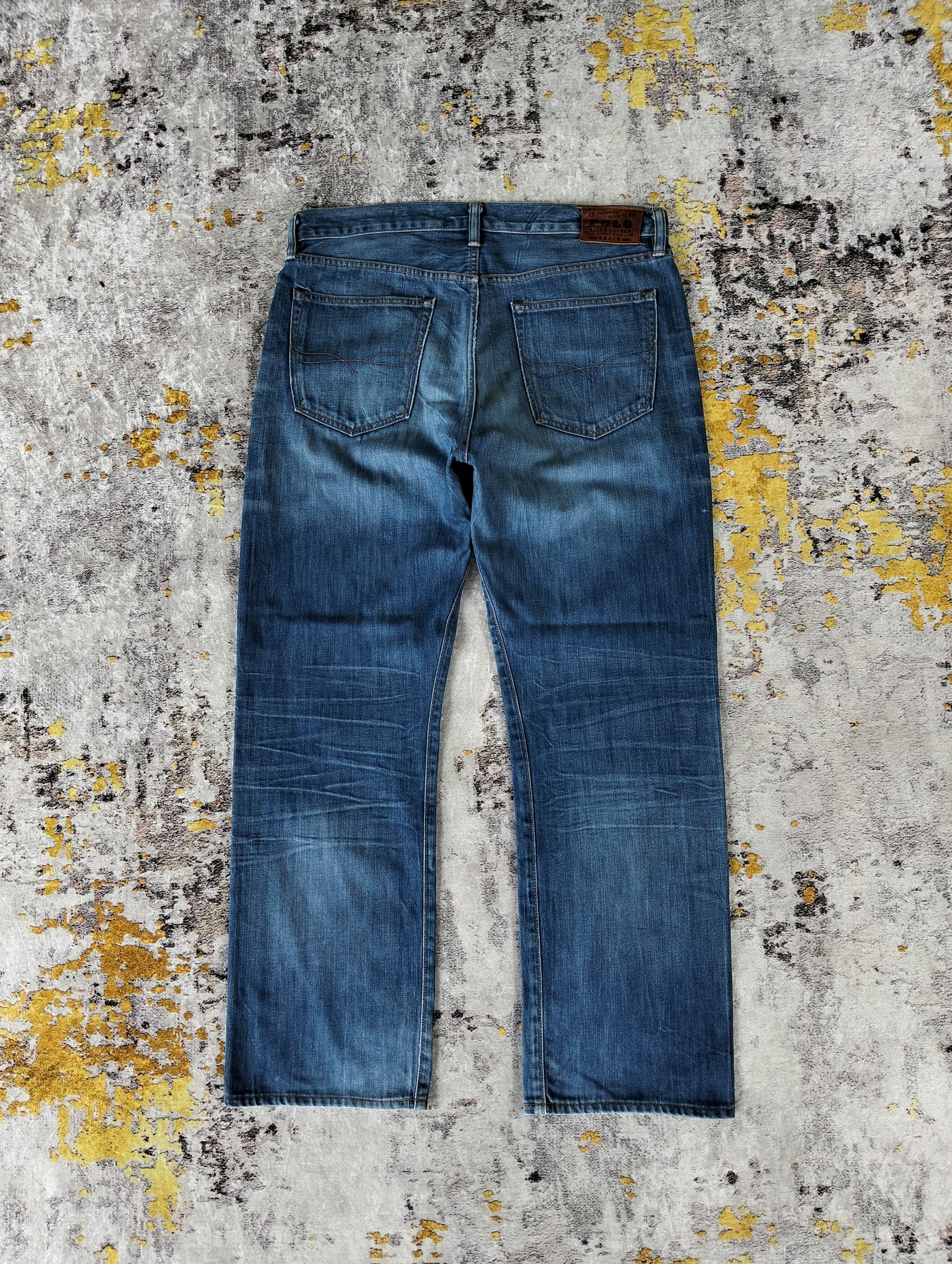 RRL Ralph Lauren PRL Polo Ralph Lauren Button Fly StraightFit 650 Denim Jeans Size US 35 - 6 Thumbnail