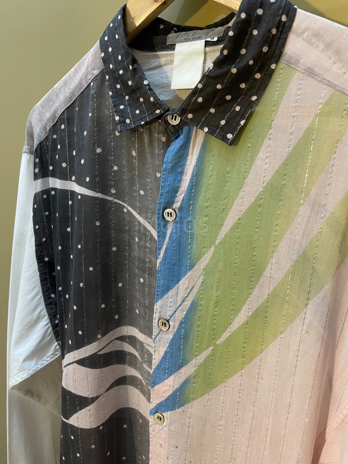 Yohji Yamamoto Yohji Yamamoto Pour Homme 95SS Flower Pattern Shirt-2508 Size US M / EU 48-50 / 2 - 5 Thumbnail