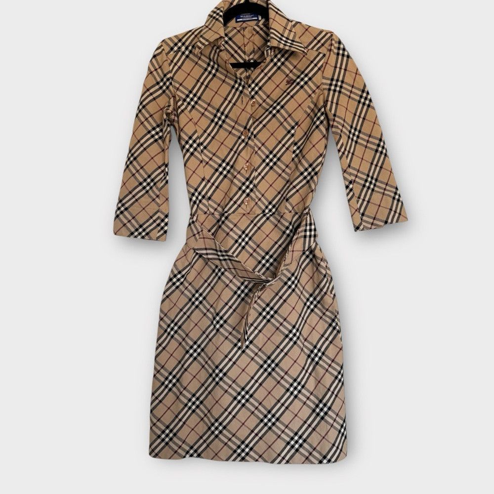Burberry Burberry Blue Label Nova Check Belted Shirt Dress JP 38 / F Size S / US 4 / IT 40 - 2 Thumbnail