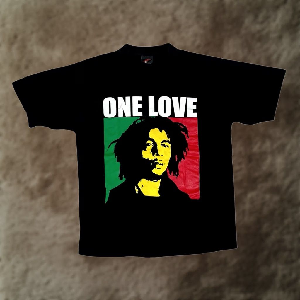 Vintage VINTAGE Bob Marley T-Shirt M Black Unisex Adults Short Sleeve 90s Band Music One Love Changes Reggae Tag Y2K Size US M / EU 48-50 / 2 - 1 Thumbnail