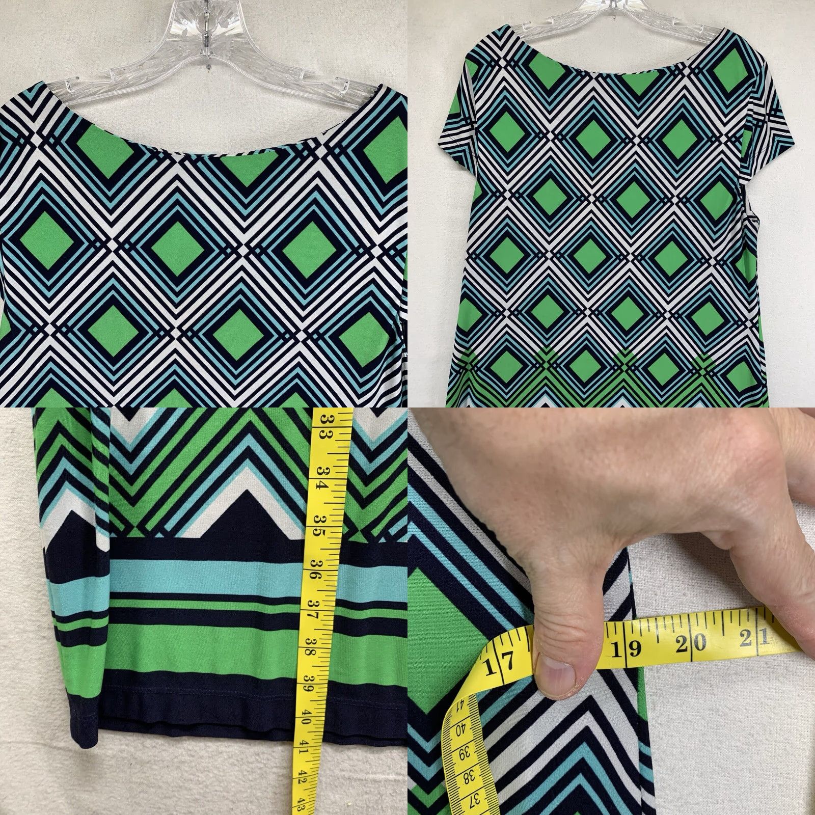 Vintage Jessica Howard Dress Women’s XL All Over Geometrical Print Retro 60s 70s Stretch Size XL / US 12-14 / IT 48-50 - 9 Thumbnail