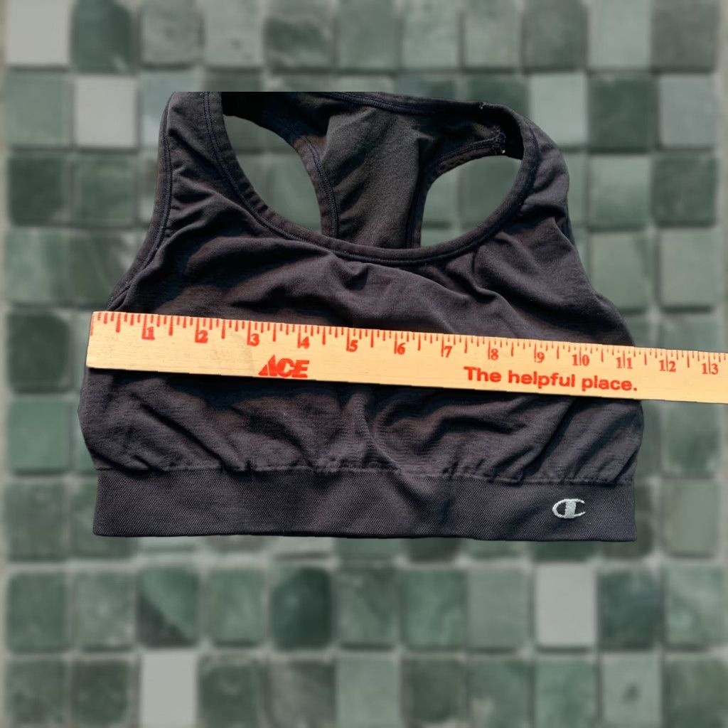 Champion Champion Sports Bra Black 23" Chest Women Athletic Padded Wireless Pullover Activewear Size Regular XS-XXL Size ONE SIZE - 1 Thumbnail