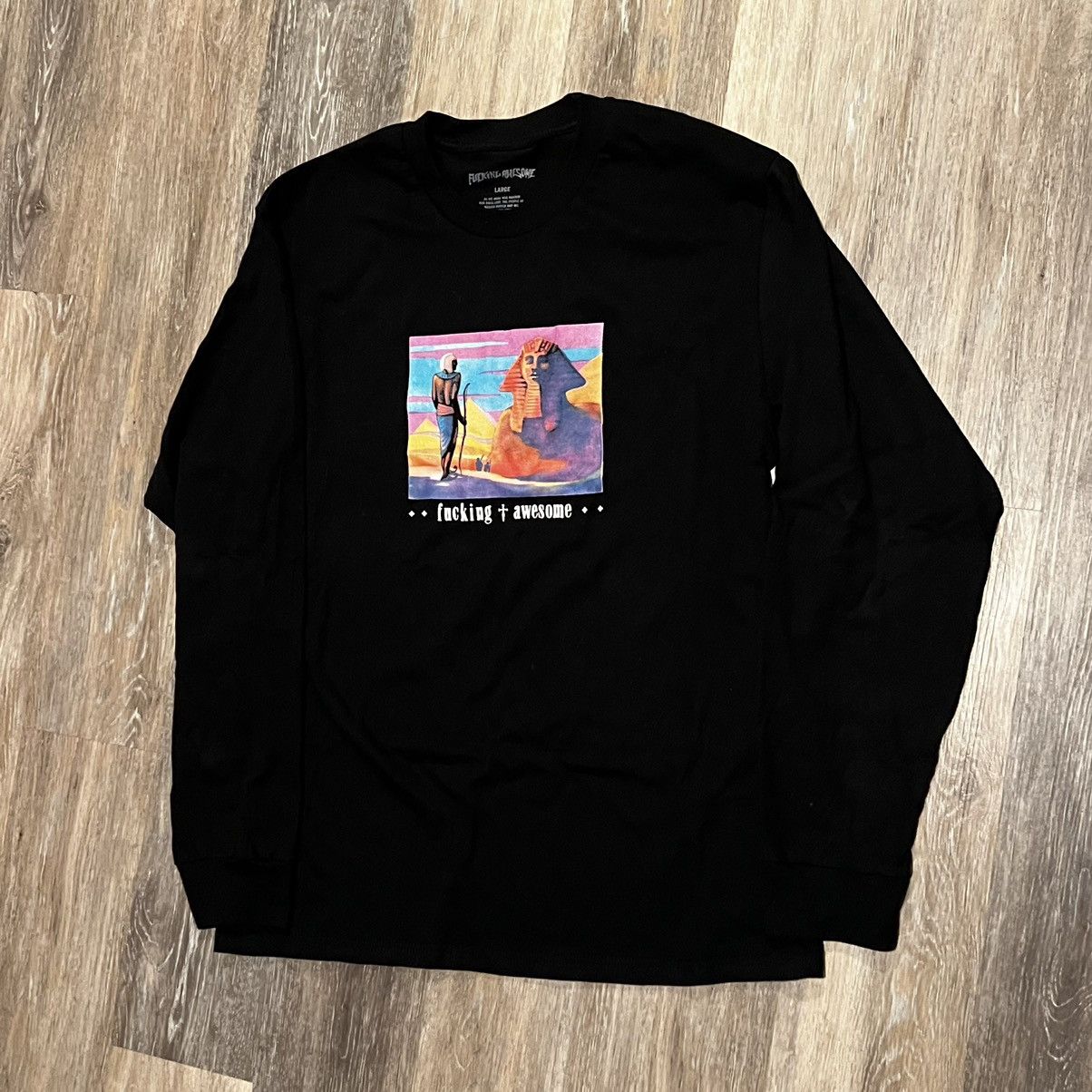 Fucking Awesome Fucking Awesome Egyptian Long sleeve Sphinx Pharoah Tee Size US L / EU 52-54 / 3 - 13 Thumbnail