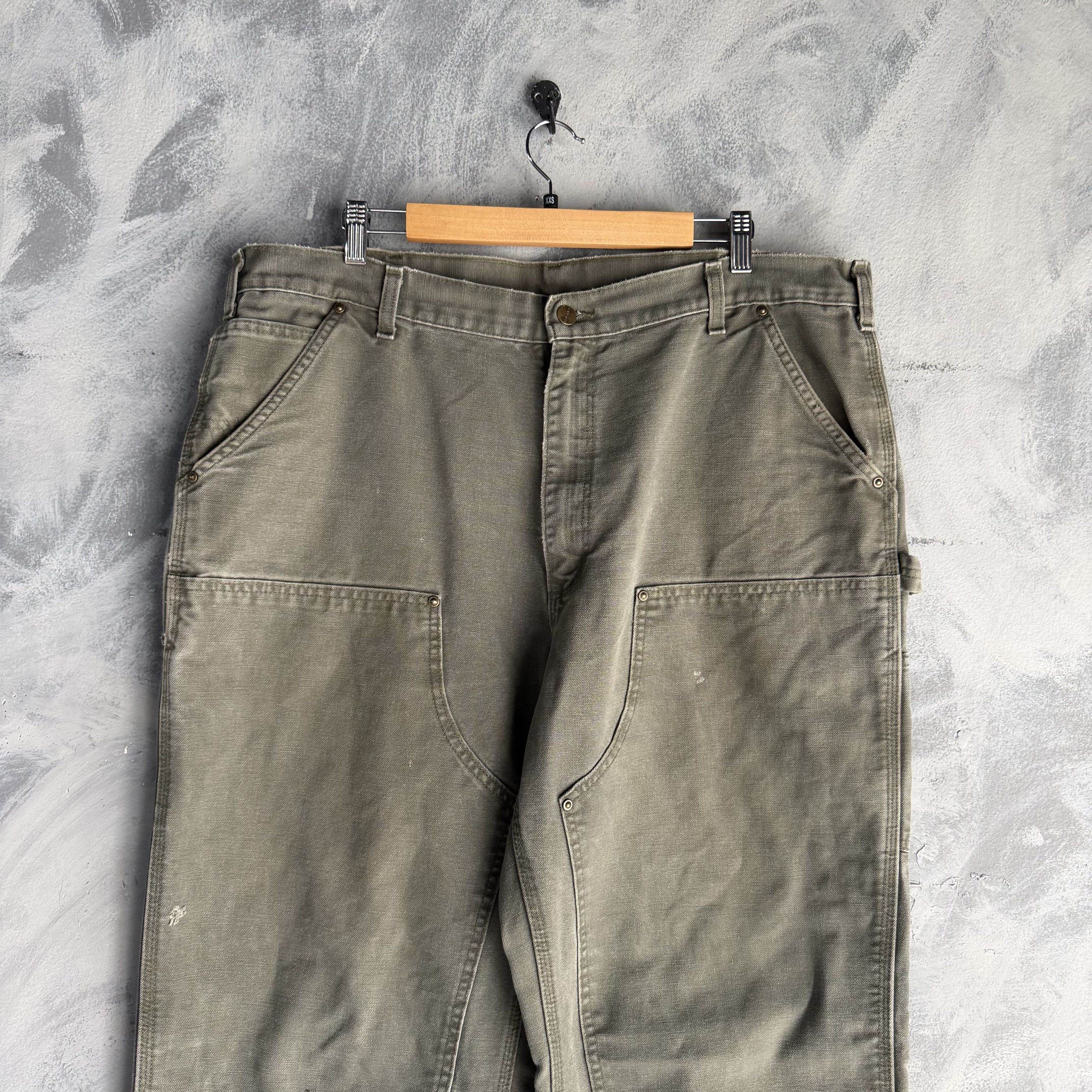 Carhartt Vtg Carhartt Double Knee Pants Mens (40x32) Faded B136 MOS Size US 40 / EU 56 - 2 Thumbnail